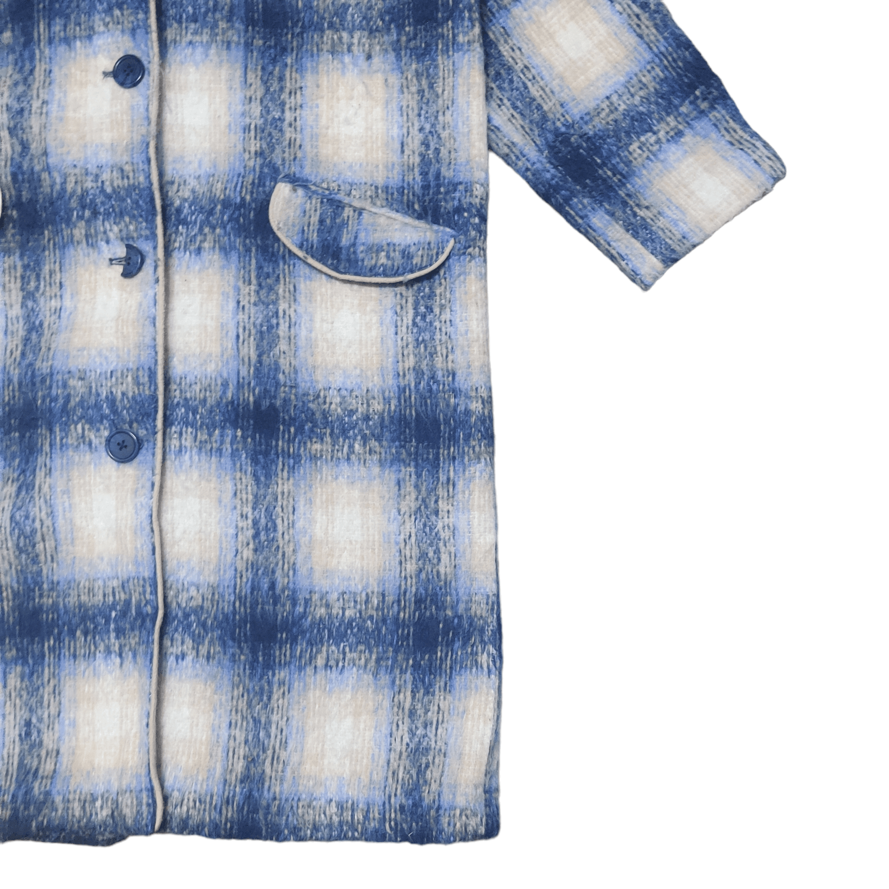 Beautiful Ful Japanese Brand Flower Shadow Plaid Long Coat Size M / US 6-8 / IT 42-44 - 4 Thumbnail