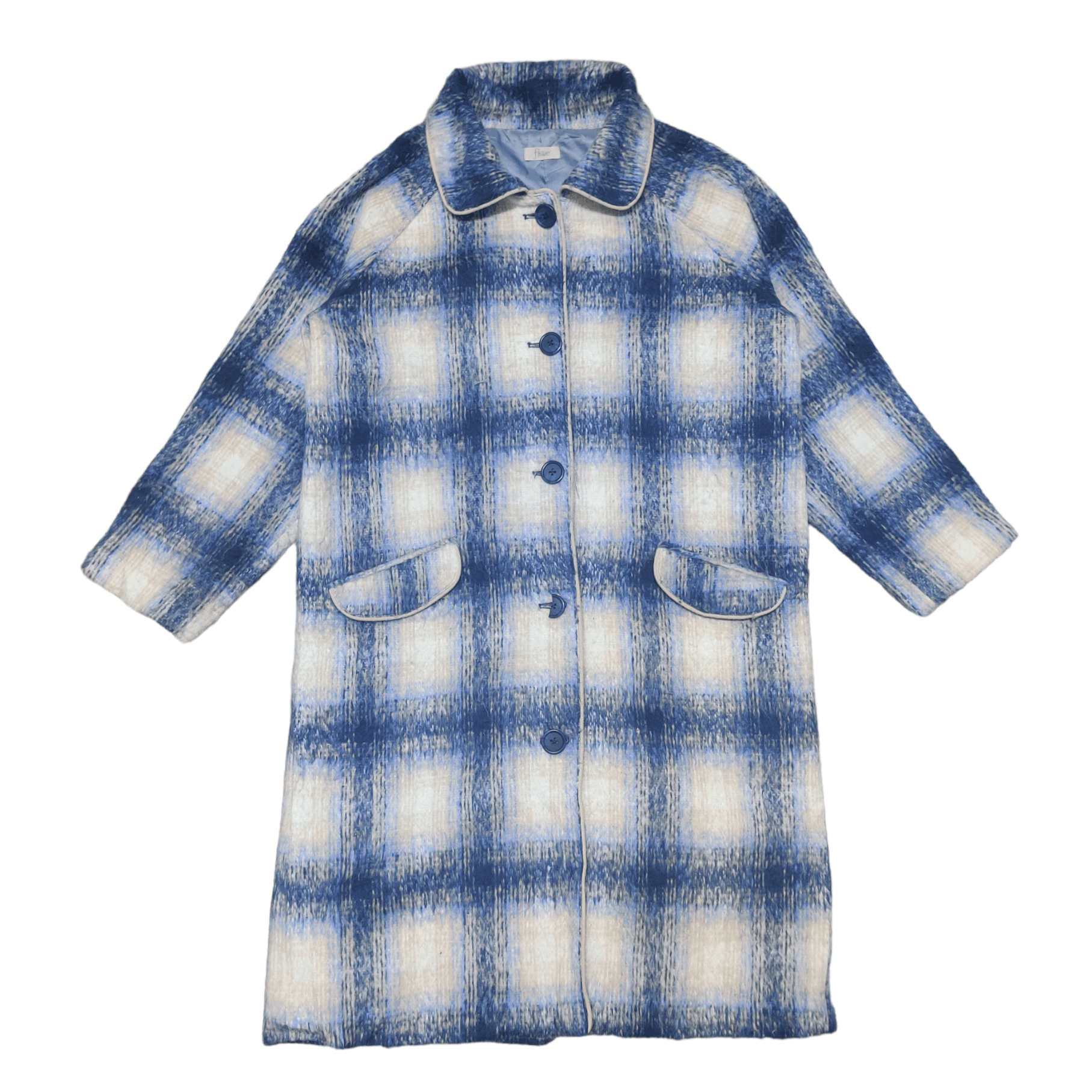 Beautiful Ful Japanese Brand Flower Shadow Plaid Long Coat Size M / US 6-8 / IT 42-44 - 1 Thumbnail