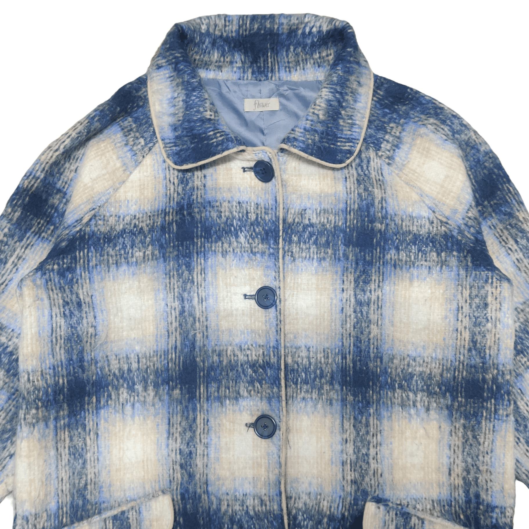 Beautiful Ful Japanese Brand Flower Shadow Plaid Long Coat Size M / US 6-8 / IT 42-44 - 2 Thumbnail