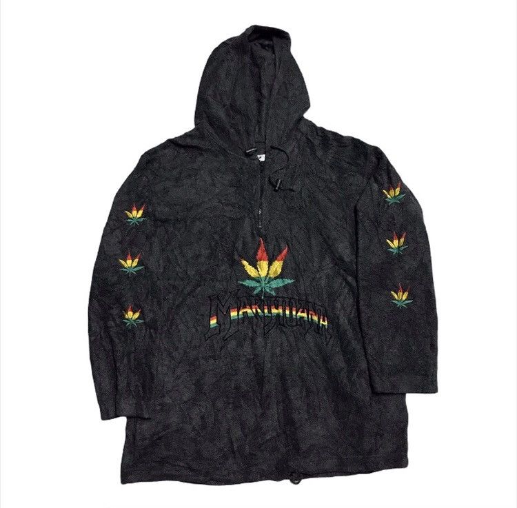 Japanese Brand Marijuana fleece hoodie Size US M / EU 48-50 / 2 - 1 Thumbnail