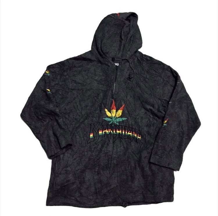 Japanese Brand Marijuana fleece hoodie Size US M / EU 48-50 / 2 - 5 Thumbnail