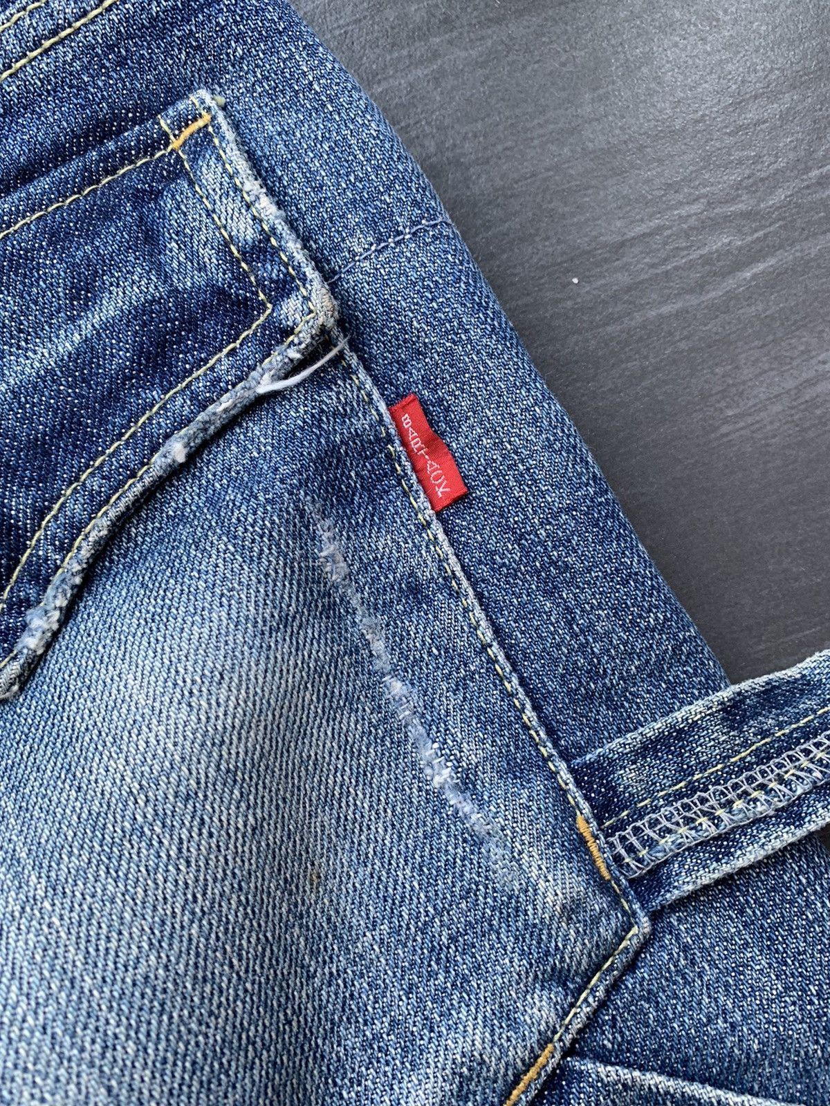 Japanese Brand Bartack Faded Wash Denim Size US 32 / EU 48 - 11 Thumbnail