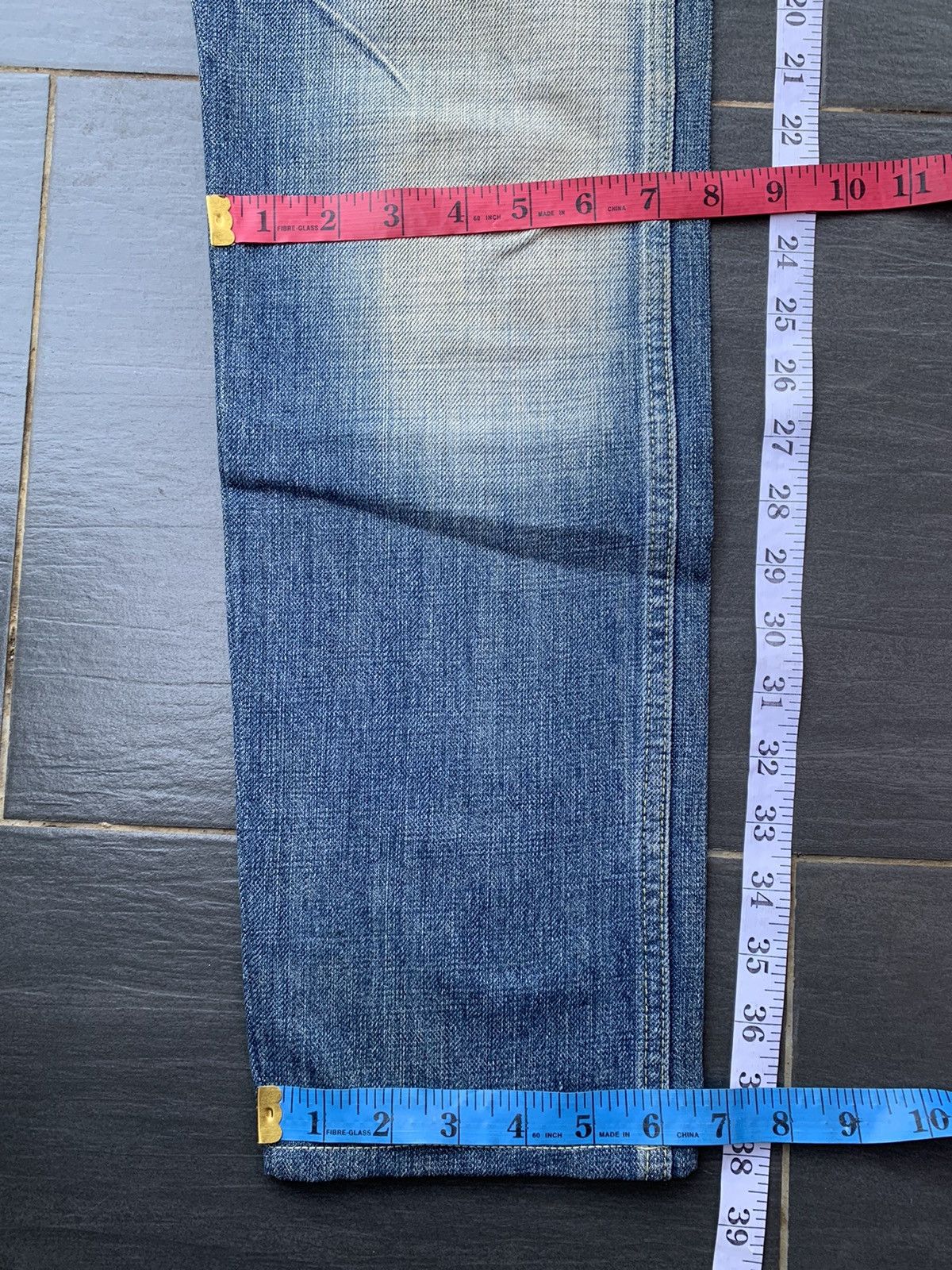 Japanese Brand Bartack Faded Wash Denim Size US 32 / EU 48 - 14 Thumbnail