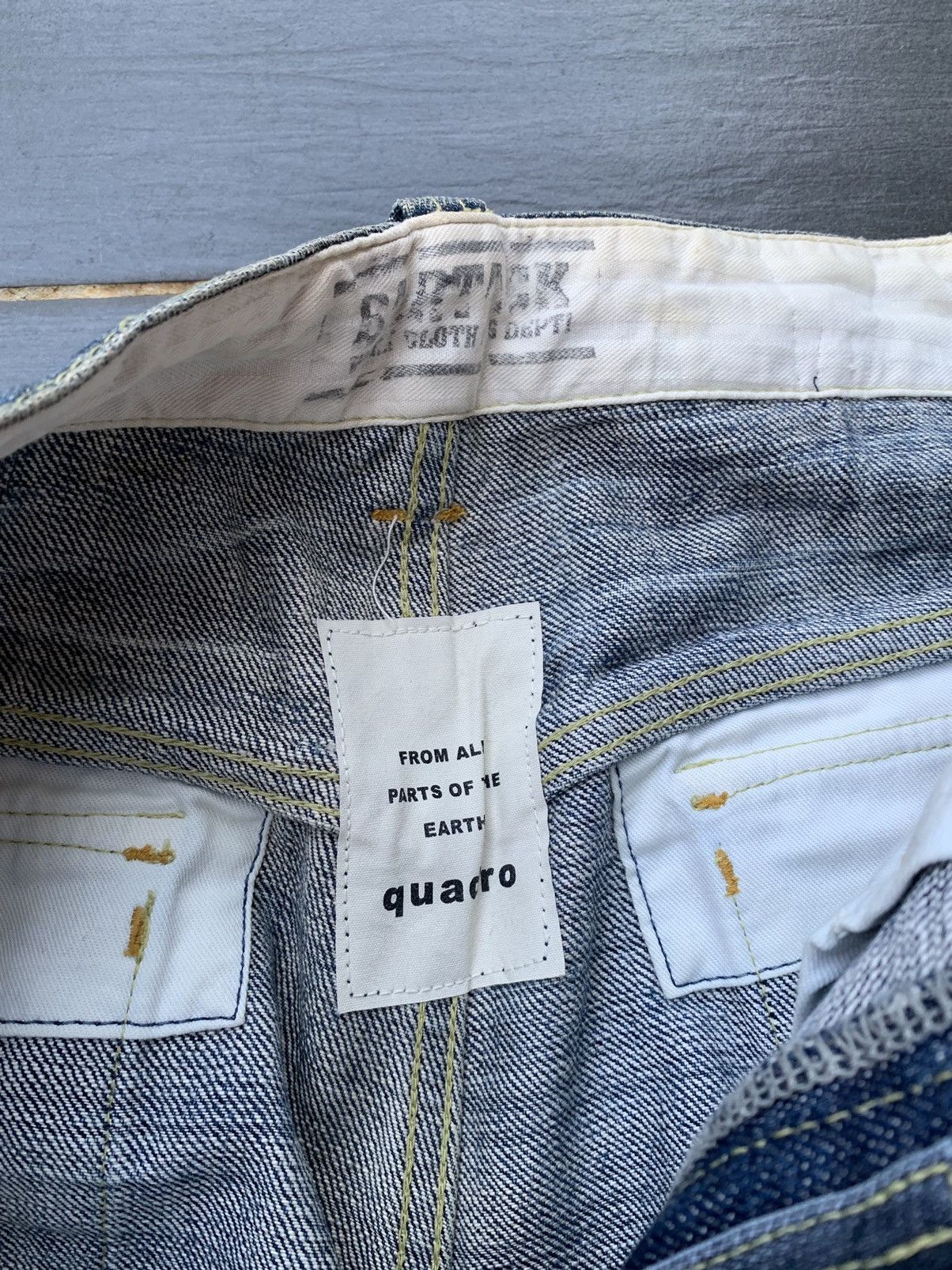 Japanese Brand Bartack Faded Wash Denim Size US 32 / EU 48 - 5 Thumbnail
