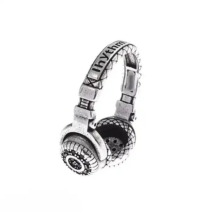Jewelry Creative Headphones Ring Size ONE SIZE - 1 Thumbnail