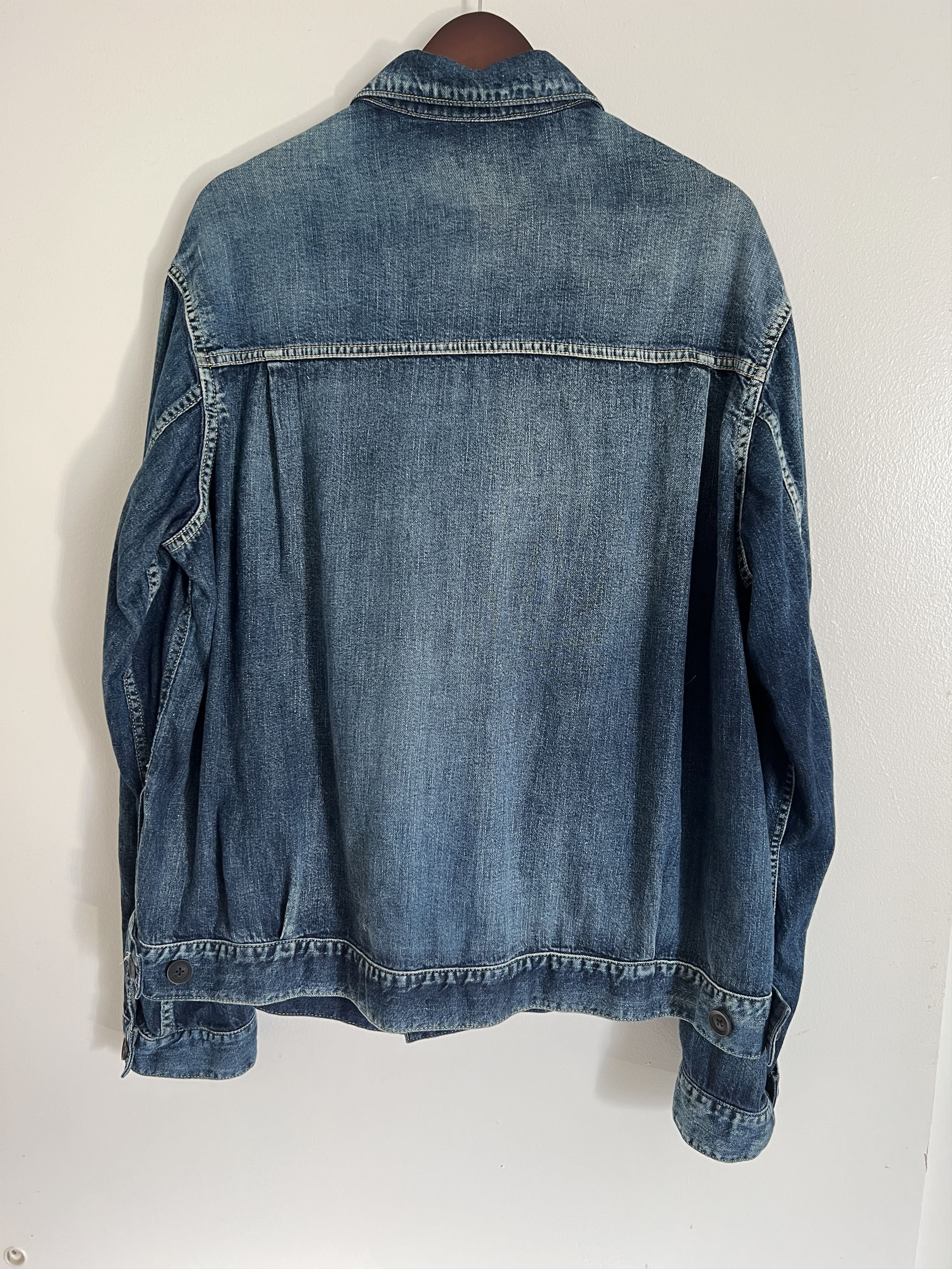 Yohji Yamamoto YYPH 21SS Look 21 Magic Washed Denim Jacket Size US XL / EU 56 / 4 - 4 Thumbnail