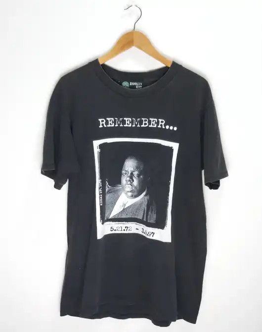 Rap Tees × Vintage Vintage 90s The Notorious B.I.G Biggie Memorial T Shirt Size US L / EU 52-54 / 3 - 7 Thumbnail