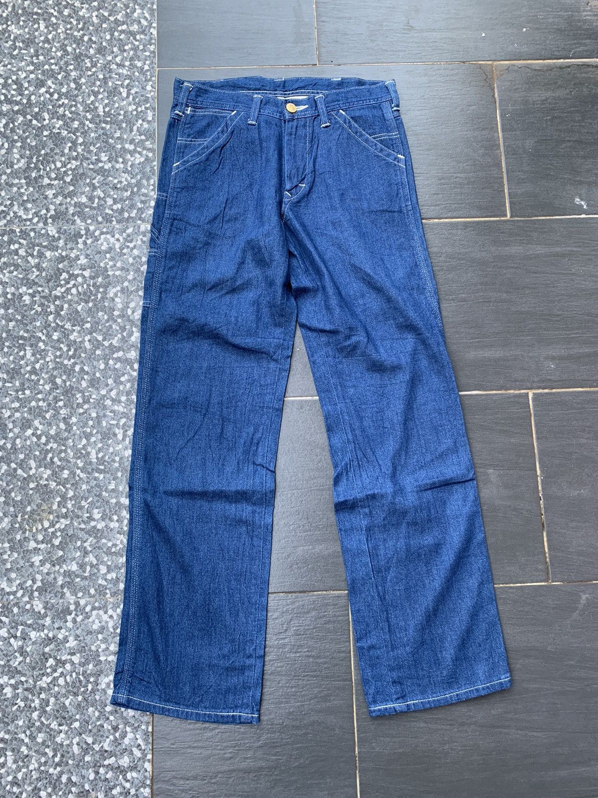 Lee Vintage Lee Light Wash Denim Workwear Carpenter Pants Sz