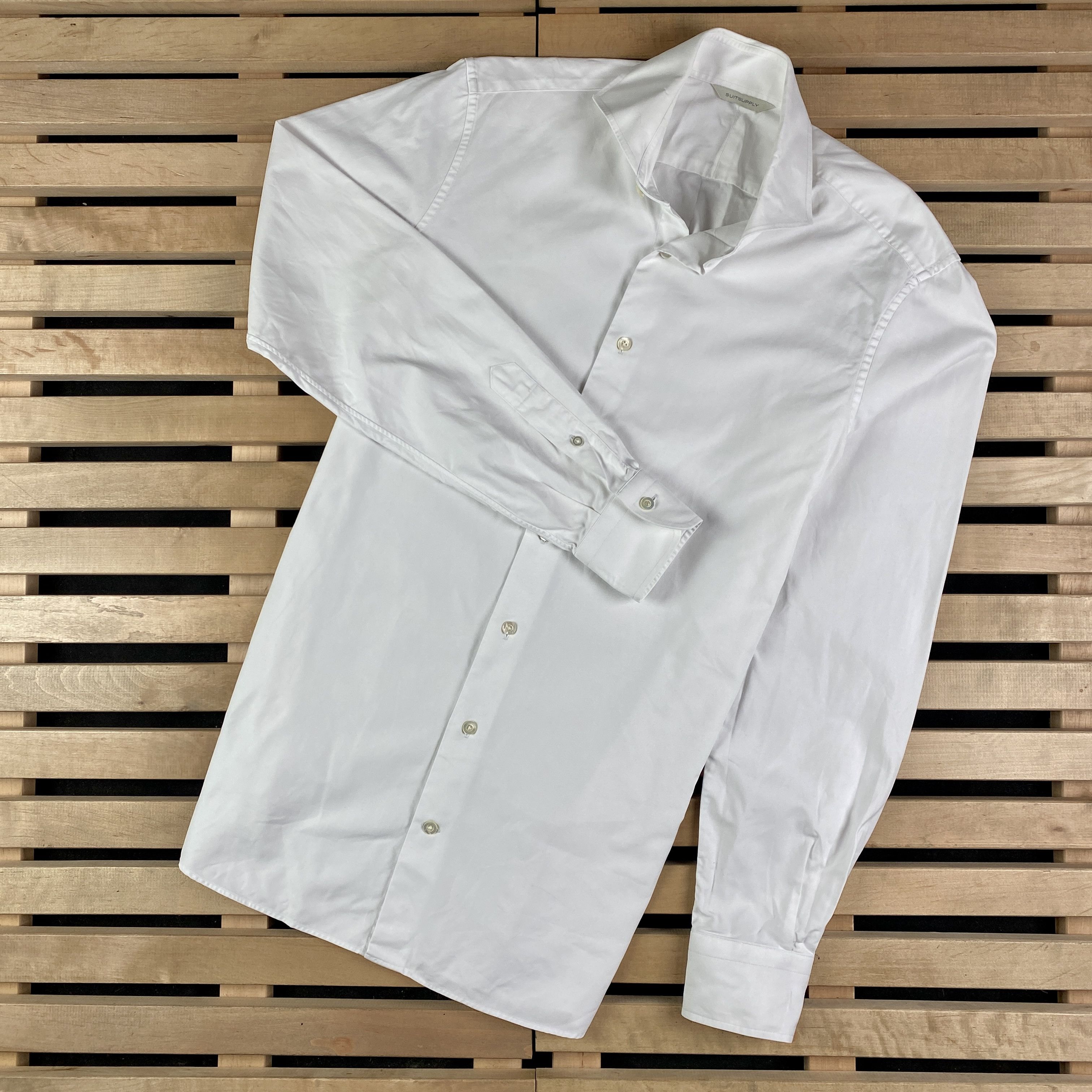 Suitsupply Mens Shirt Long Sleeve Suitsupply Size L White Size US L / EU 52-54 / 3 - 1 Thumbnail