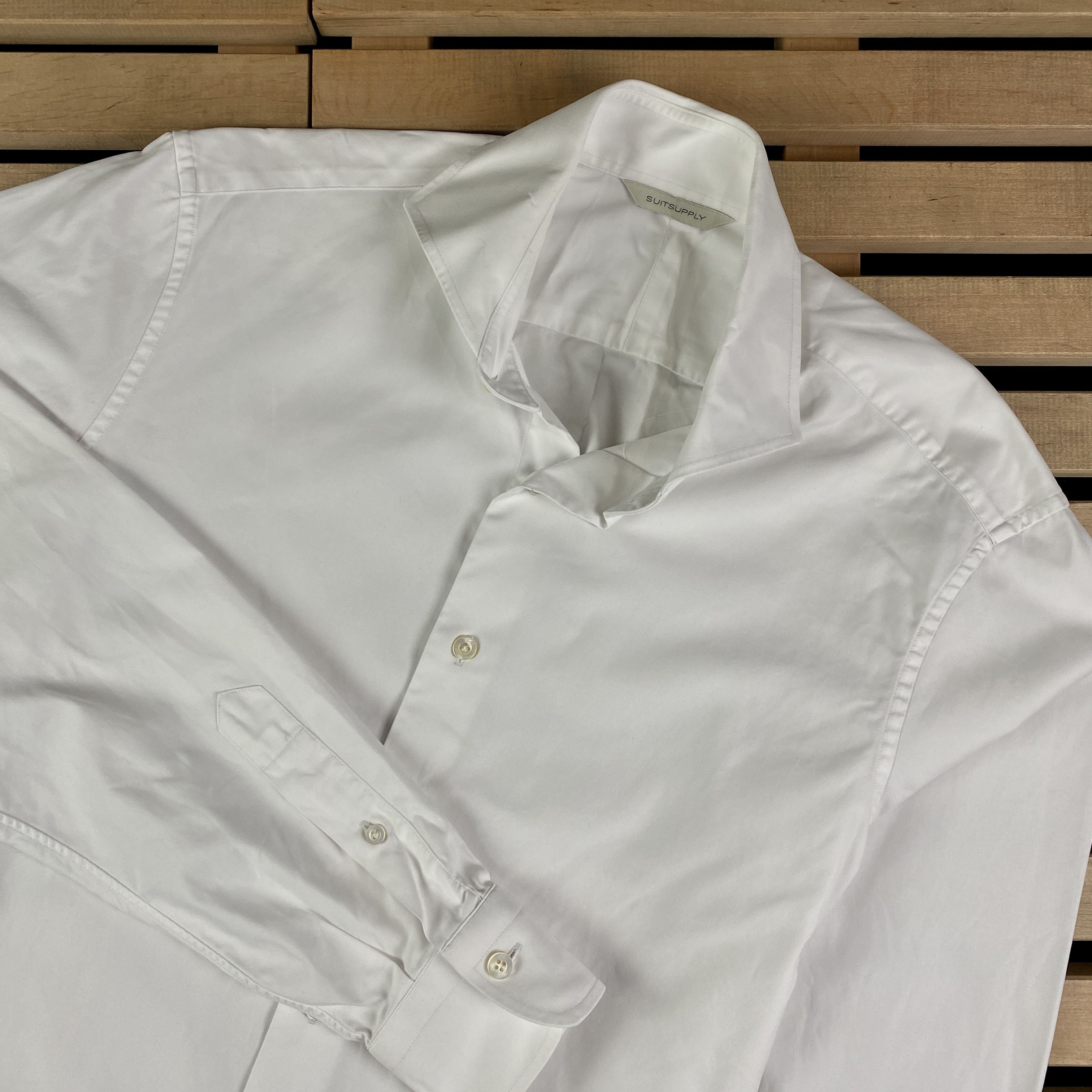 Suitsupply Mens Shirt Long Sleeve Suitsupply Size L White Size US L / EU 52-54 / 3 - 2 Thumbnail
