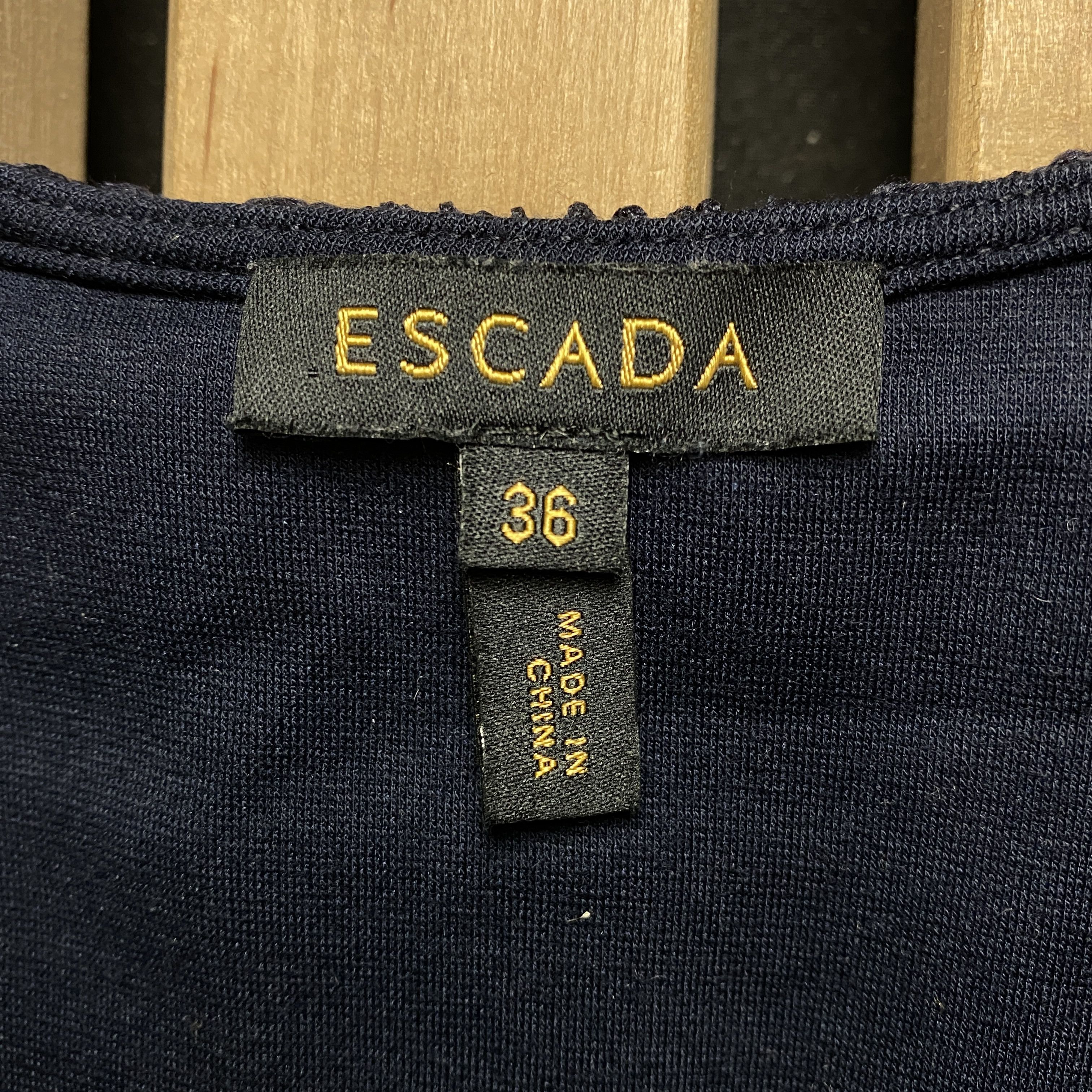Escada Womens Dress Long Sleeve Escada Blue Size 36 Size XS / US 0-2 / IT 36-38 - 4 Thumbnail