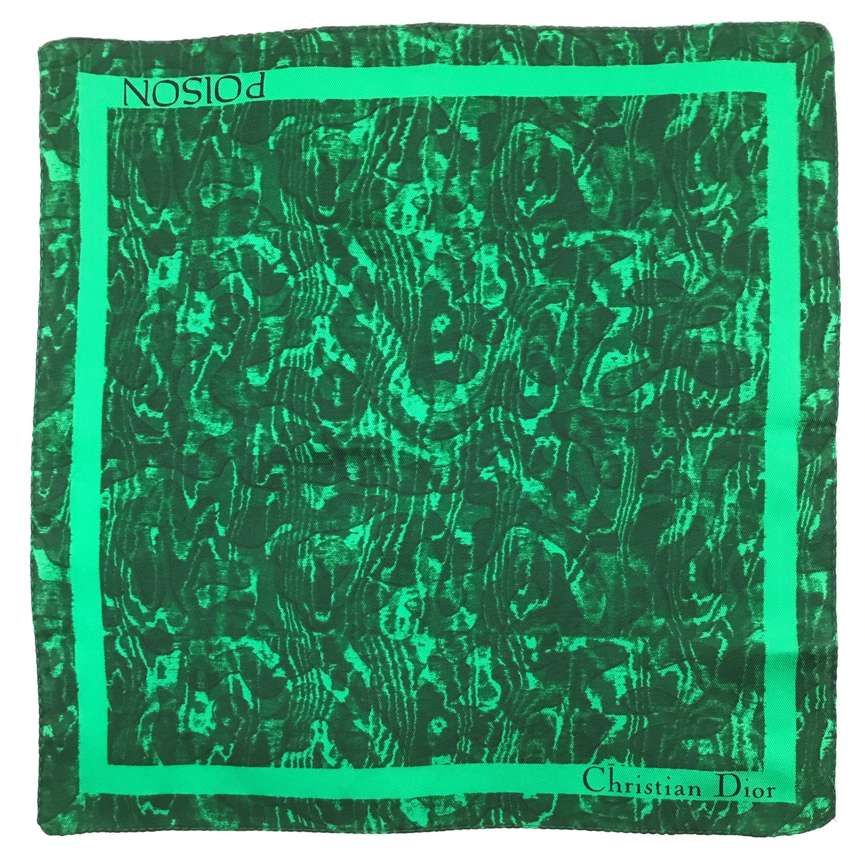 Christian Dior Monsieur × Designer × Vintage Christian Dior Poison Bandana Neckerchief Handkerchief Size ONE SIZE - 1 Thumbnail