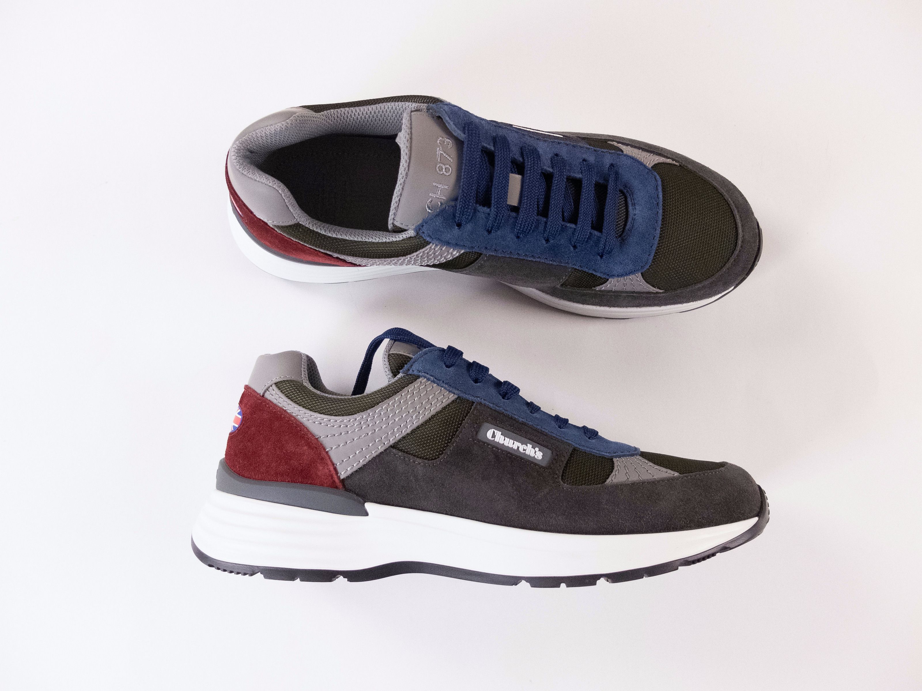 image of Churchs Church's Ch873 Suede & Tech Mesh Sneakers 9 42 Trainers, Men's