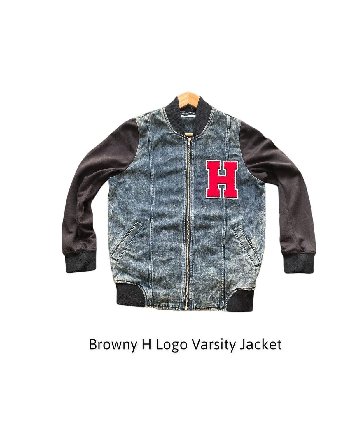 Japanese Brand Browny H Logo Varsity Jacket Size US M / EU 48-50 / 2 - 1 Thumbnail