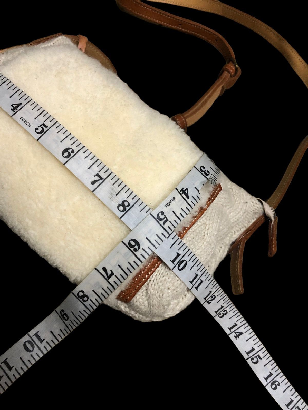 Japanese Brand JAPANESSE LAISSER FAIRE KNITTED FAUX FUR SLINGBAG Size ONE SIZE - 8 Thumbnail