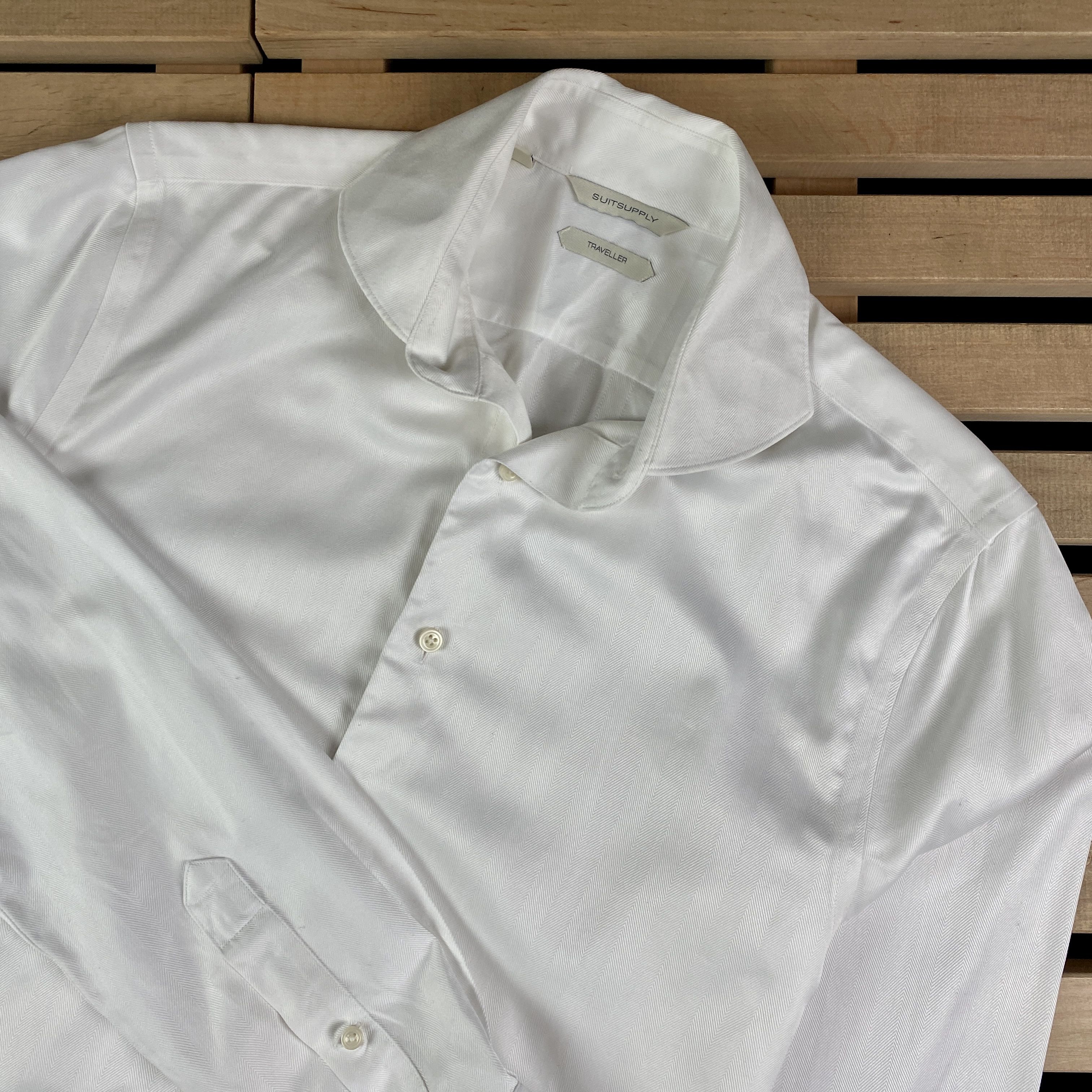 Suitsupply Mens Shirt Long Sleeve Suitsupply Size 15L/38-7 Size US L / EU 52-54 / 3 - 2 Thumbnail