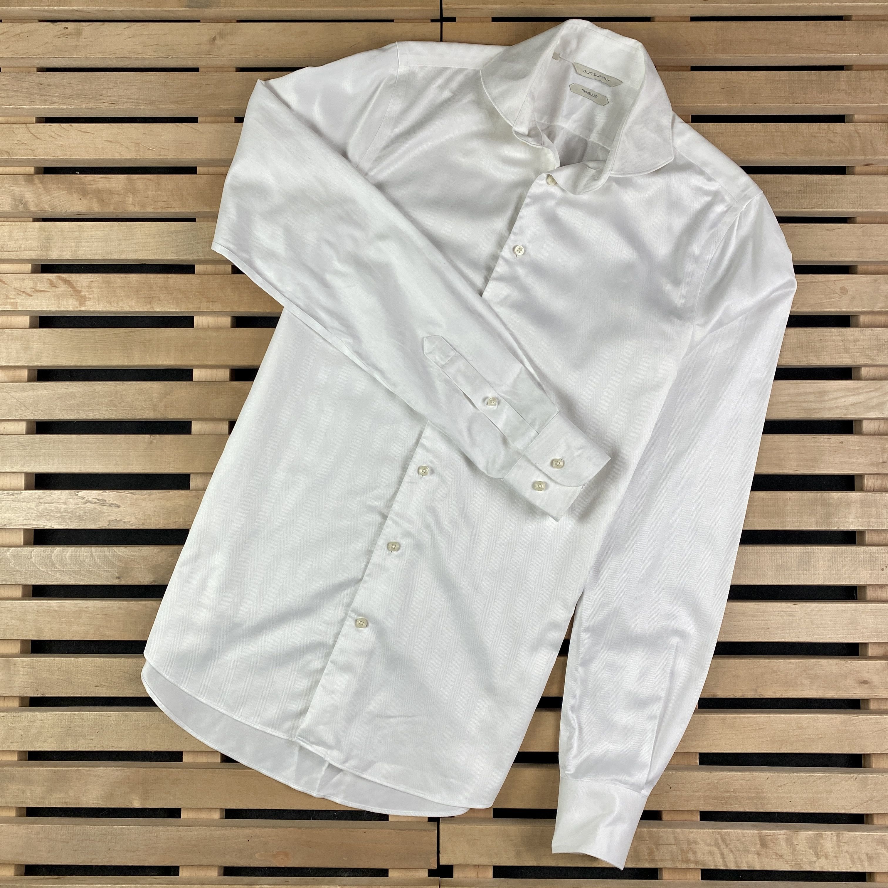 Suitsupply Mens Shirt Long Sleeve Suitsupply Size 15L/38-7 Size US L / EU 52-54 / 3 - 1 Thumbnail