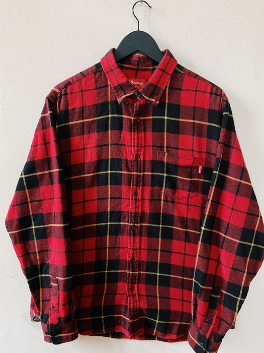 Supreme Supreme Tartan Longsleeve Flannel Shirt Red / Black