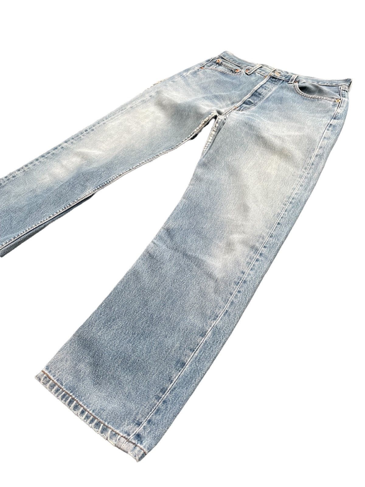 Levi's × Vintage Vintage 1997 Levis 501 e Distresed Denim Size US 31 - 3 Thumbnail