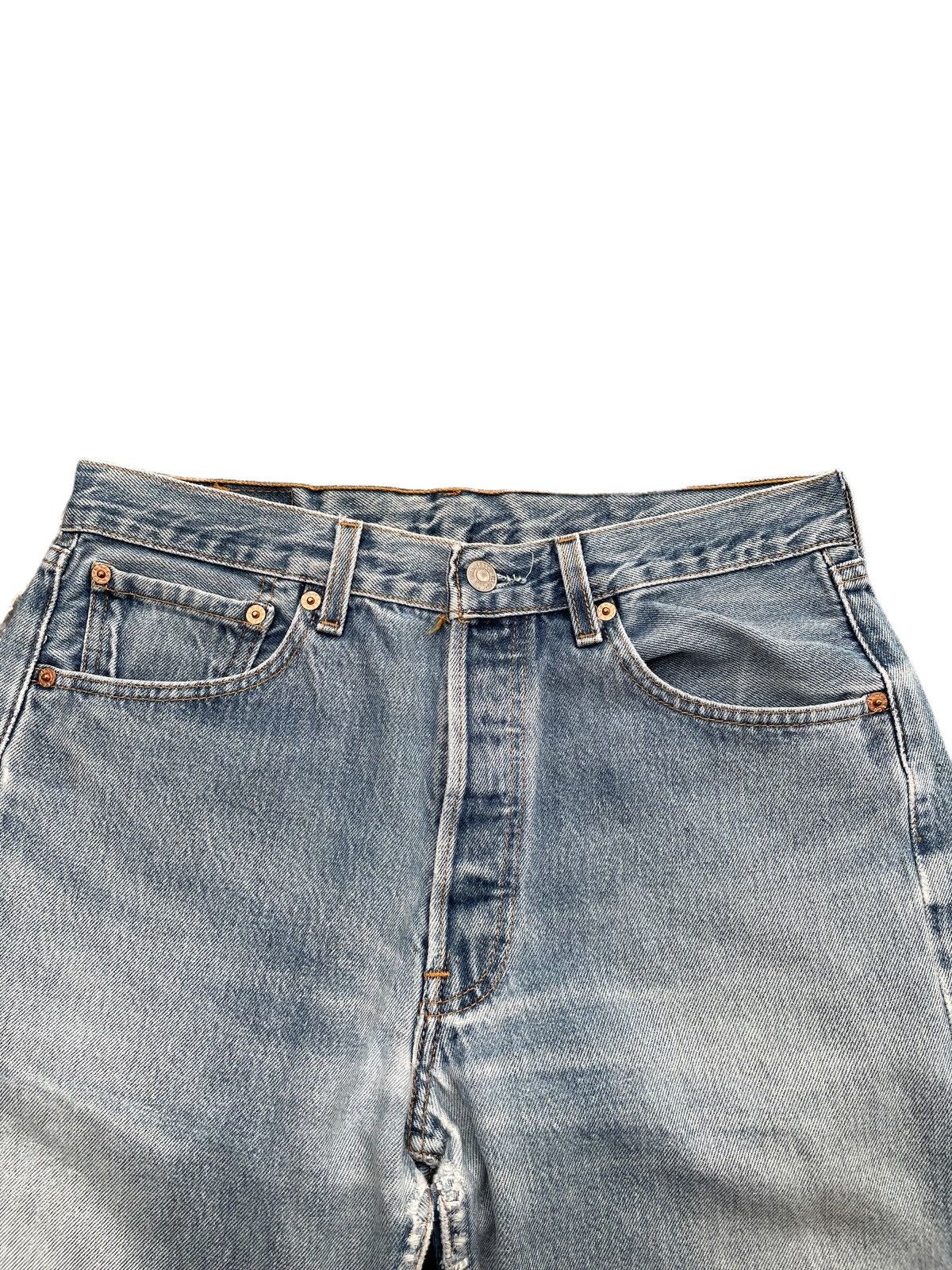 Levi's × Vintage Vintage 1997 Levis 501 e Distresed Denim Size US 31 - 7 Thumbnail