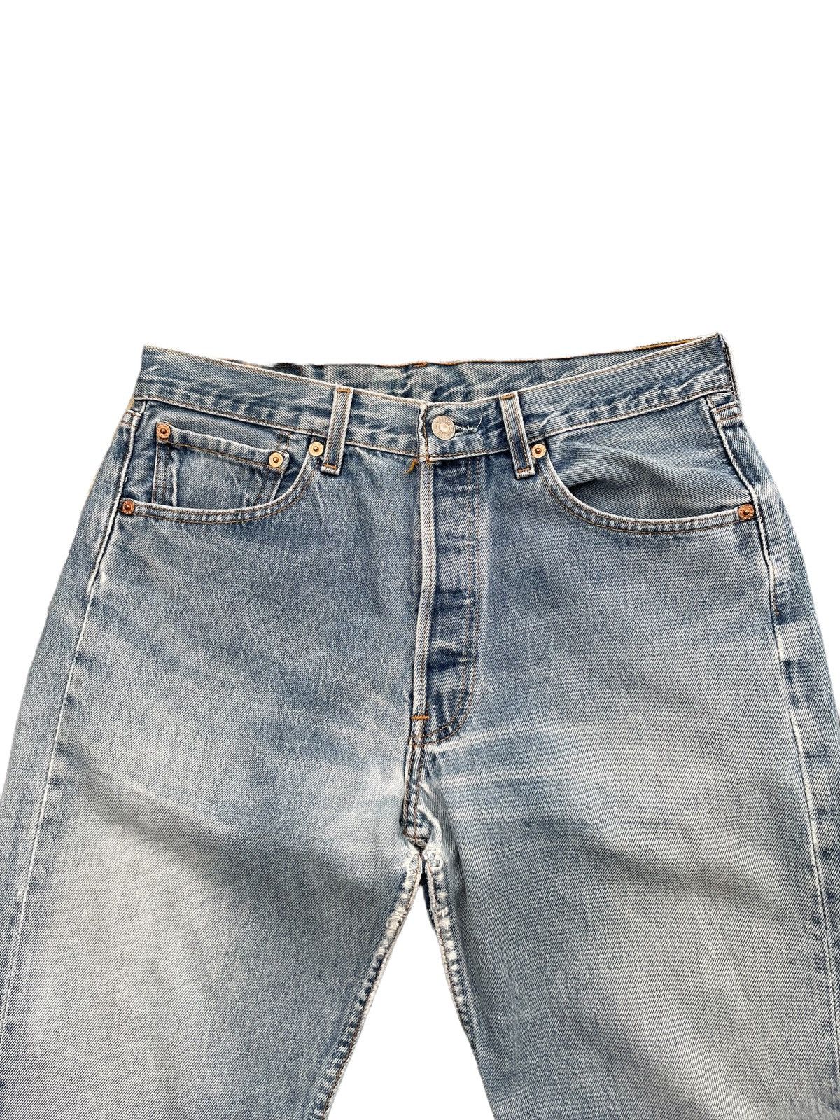 Levi's × Vintage Vintage 1997 Levis 501 e Distresed Denim Size US 31 - 5 Thumbnail