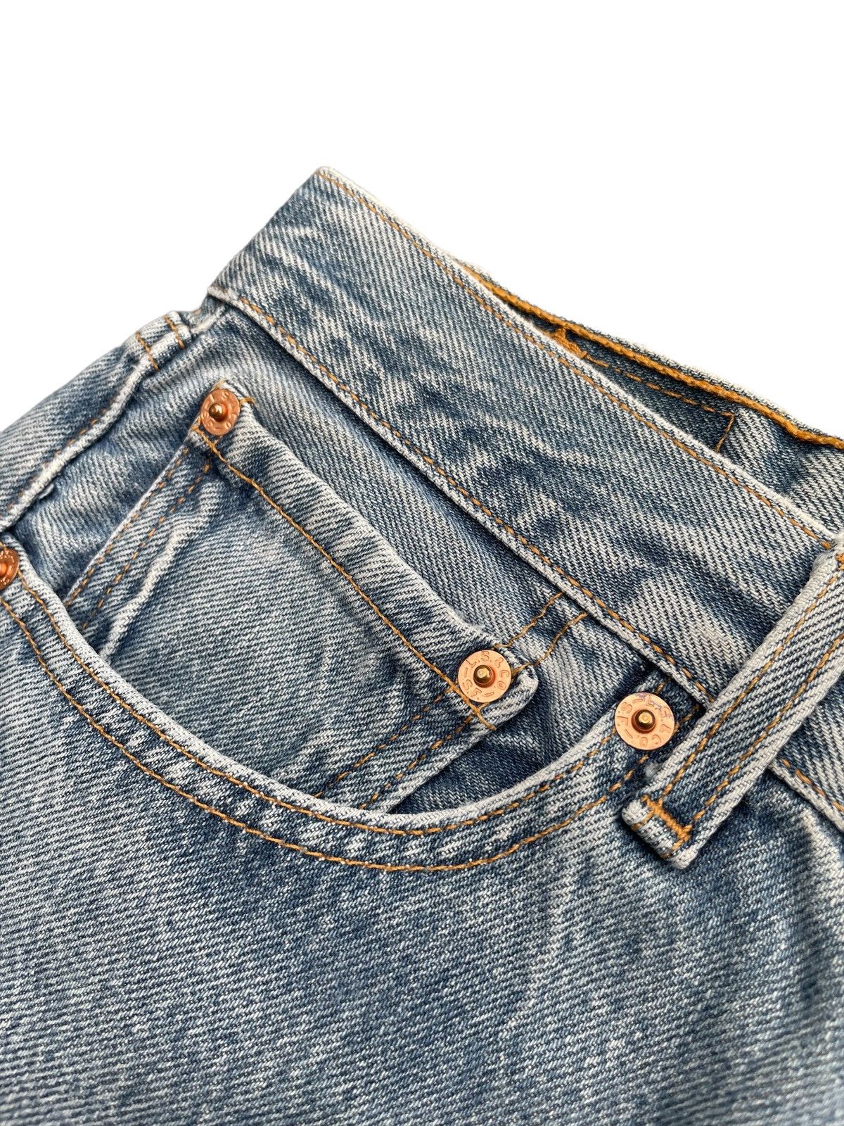 Levi's × Vintage Vintage 1997 Levis 501 e Distresed Denim Size US 31 - 8 Thumbnail