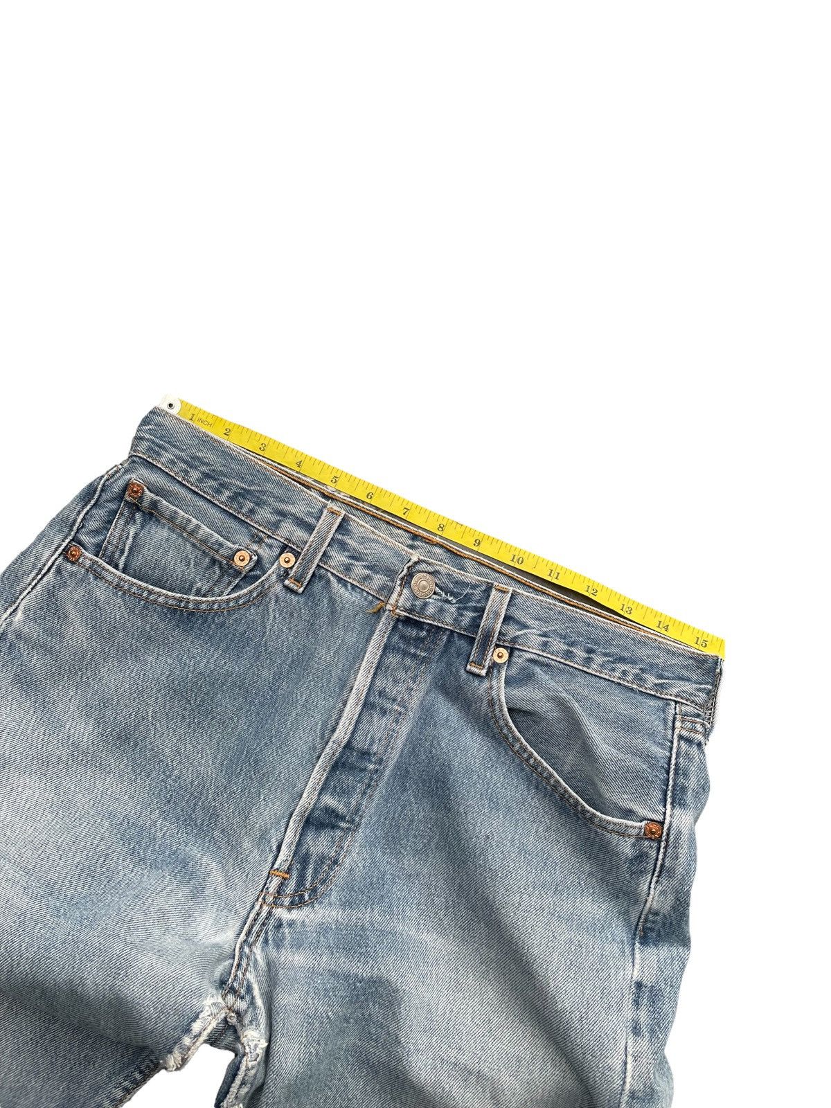 Levi's × Vintage Vintage 1997 Levis 501 e Distresed Denim Size US 31 - 2 Thumbnail