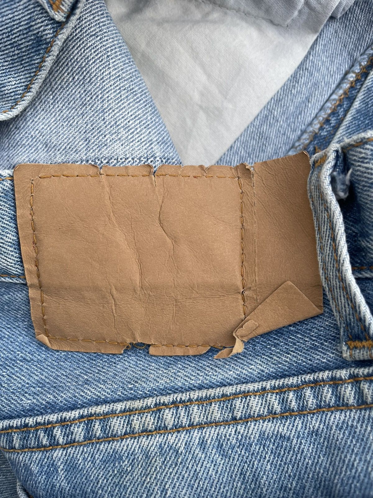 If Six Was Nine Vintage Levis 501 e 1995 Usa Aging Faded Wash Denim Size US 29 - 9 Thumbnail