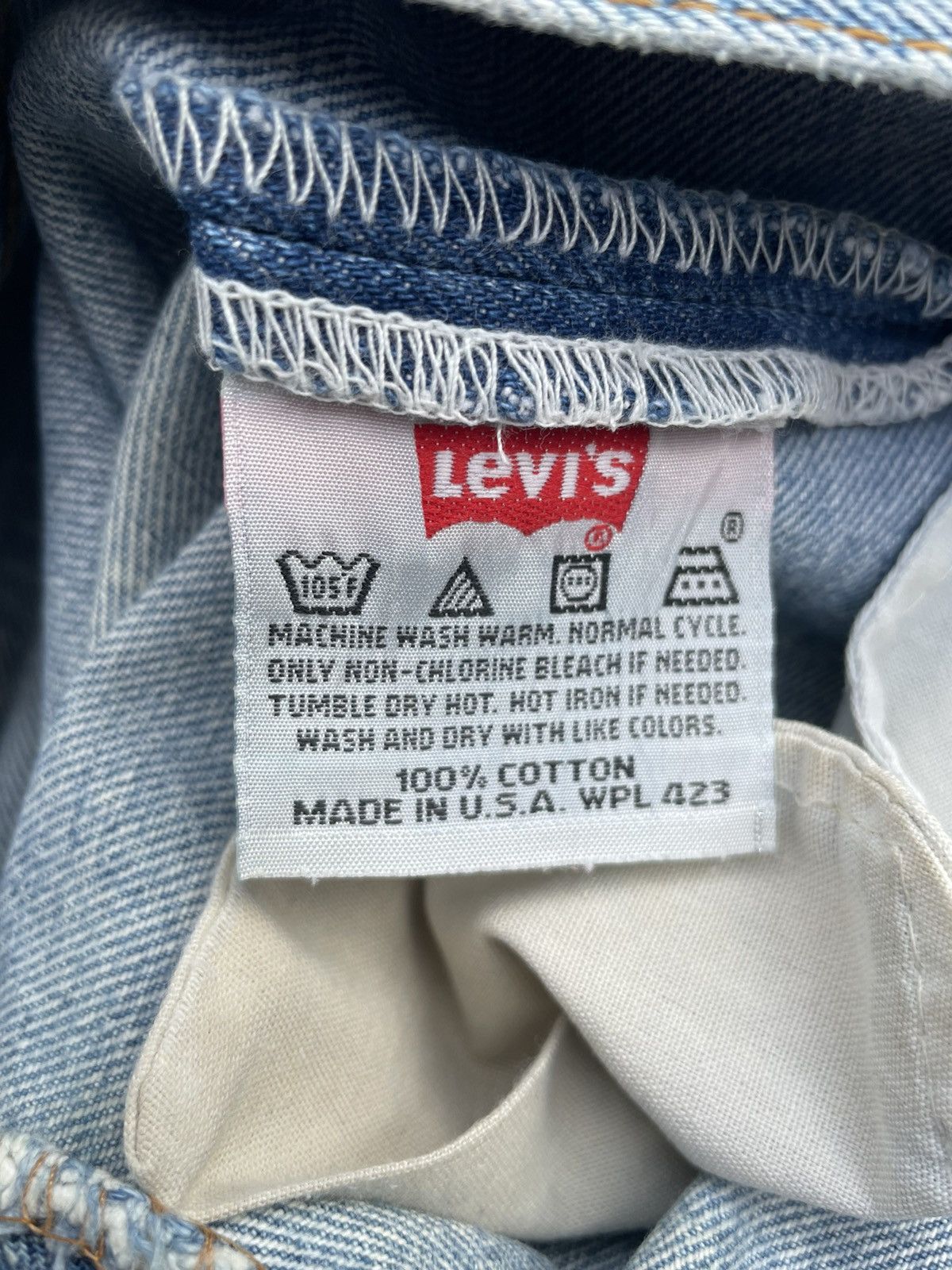 If Six Was Nine Vintage Levis 501 e 1995 Usa Aging Faded Wash Denim Size US 29 - 13 Thumbnail