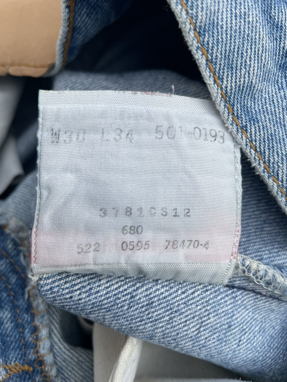 If Six Was Nine Vintage Levis 501 e 1995 Usa Aging Faded Wash Denim Size US 29 - 12 Thumbnail