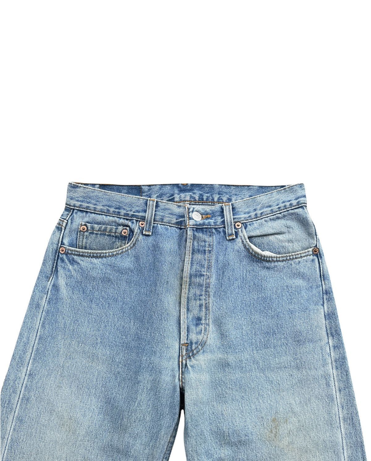 If Six Was Nine Vintage Levis 501 e 1995 Usa Aging Faded Wash Denim Size US 29 - 5 Thumbnail