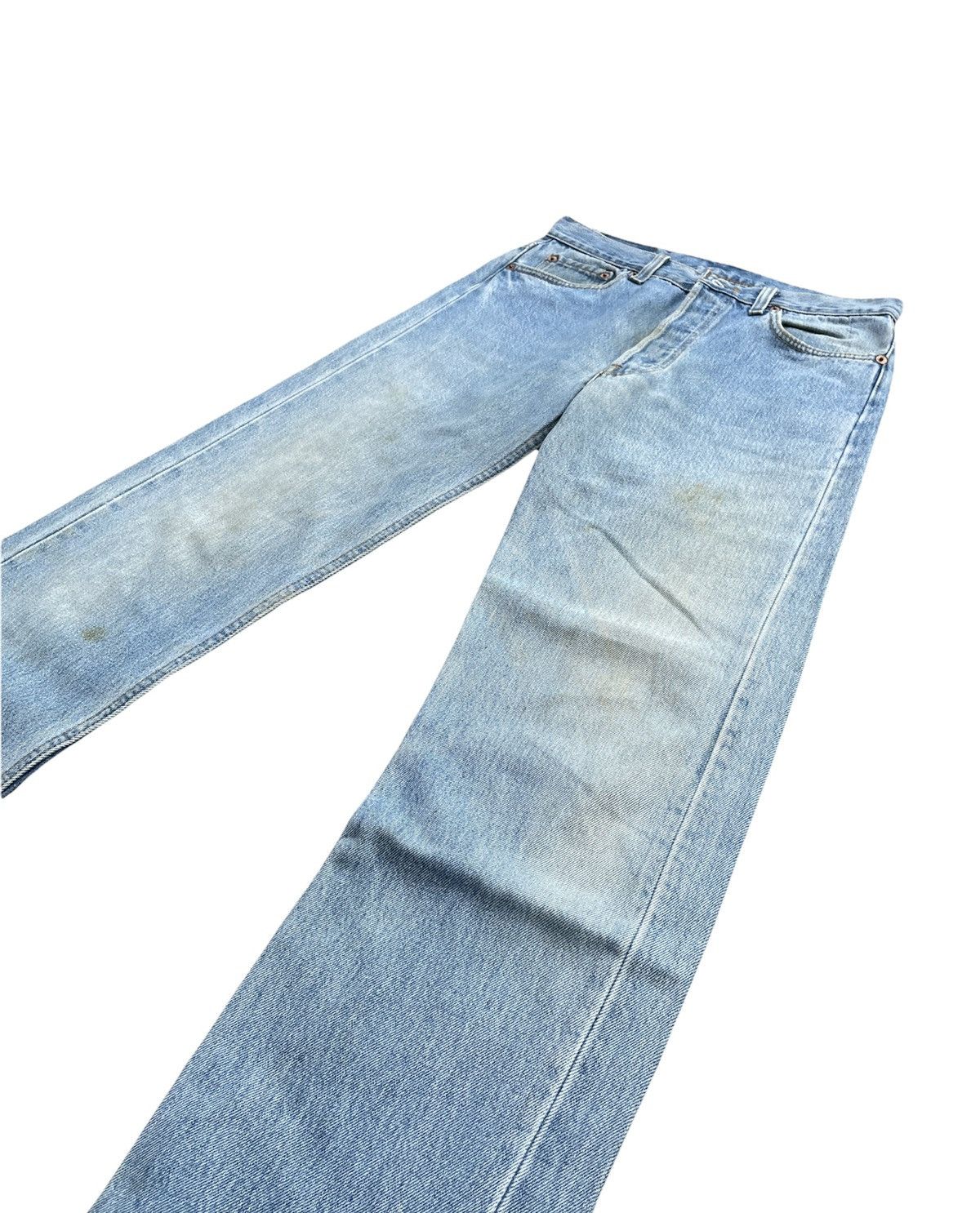 If Six Was Nine Vintage Levis 501 e 1995 Usa Aging Faded Wash Denim Size US 29 - 2 Thumbnail