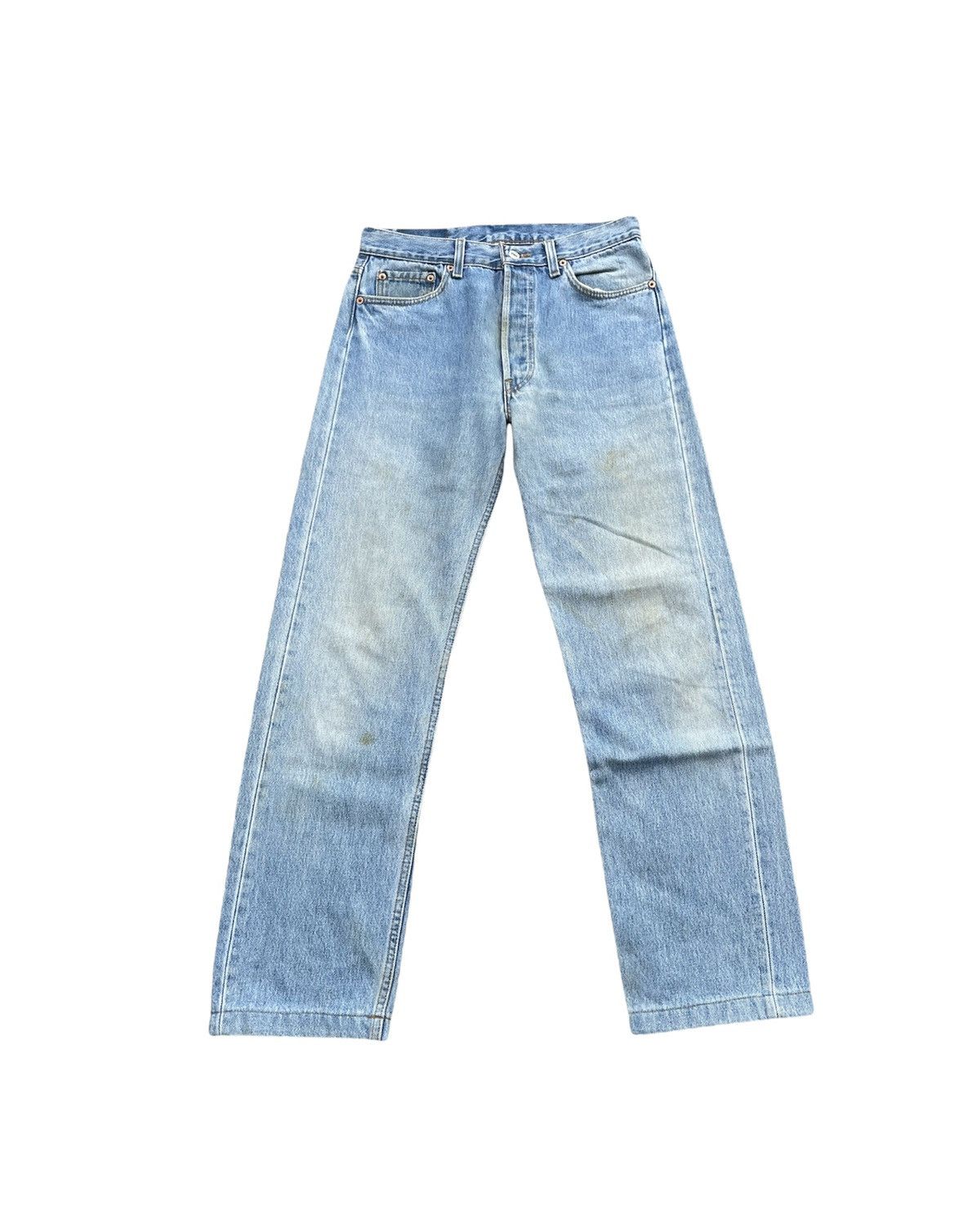 If Six Was Nine Vintage Levis 501 e 1995 Usa Aging Faded Wash Denim Size US 29 - 1 Thumbnail