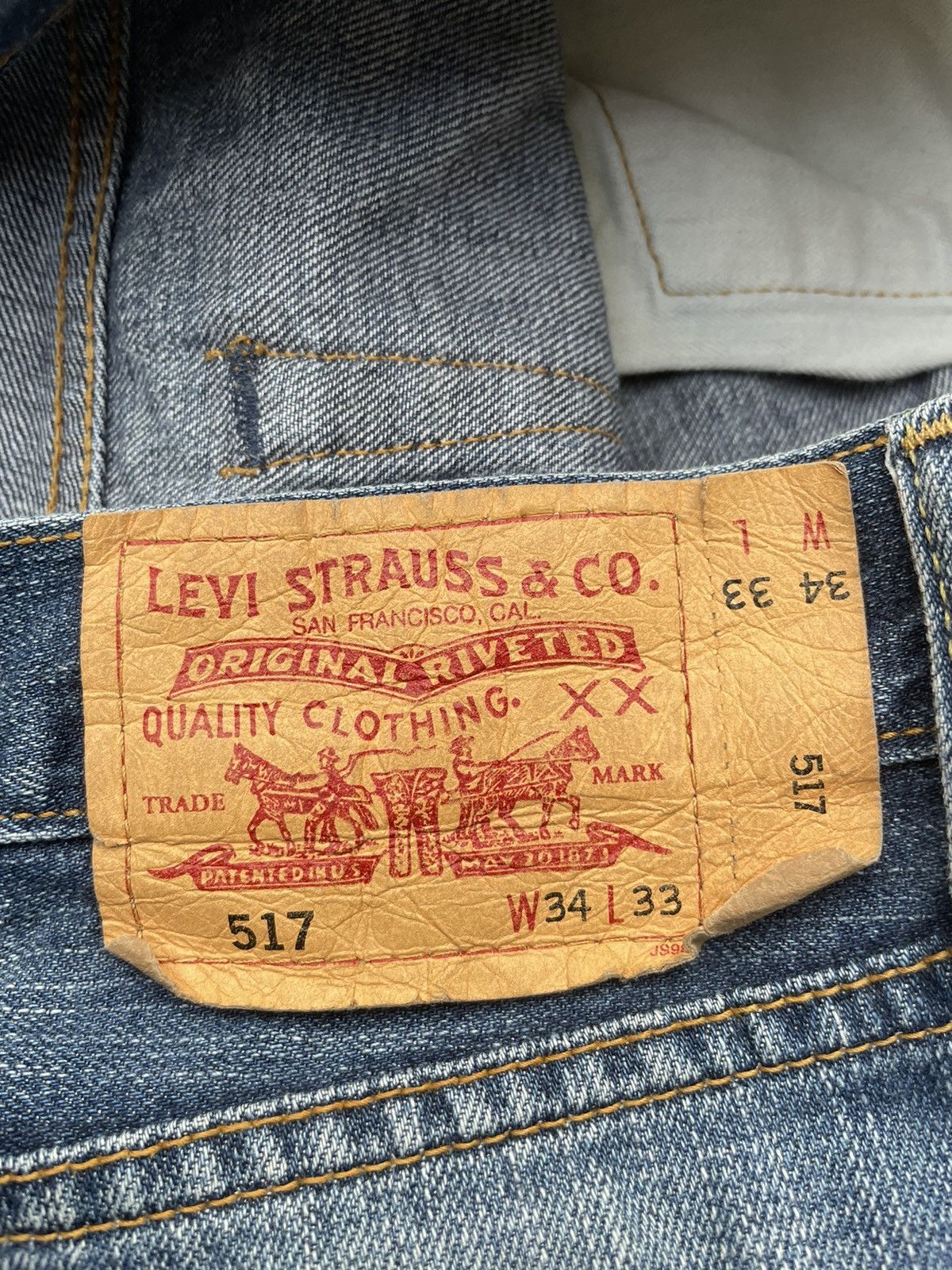 Levi's Levis 517 e Vintage 2005 Aging Distressed Denim Size US 34 / EU 50 - 14 Thumbnail