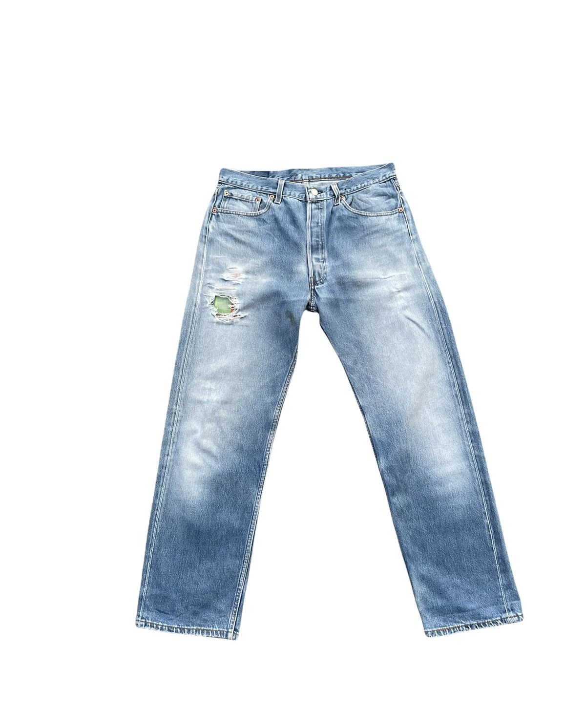 Levi's Vintage Levi’s 501XX e 1994 Usa Aging Faded Distressed Size US 33 - 1 Thumbnail
