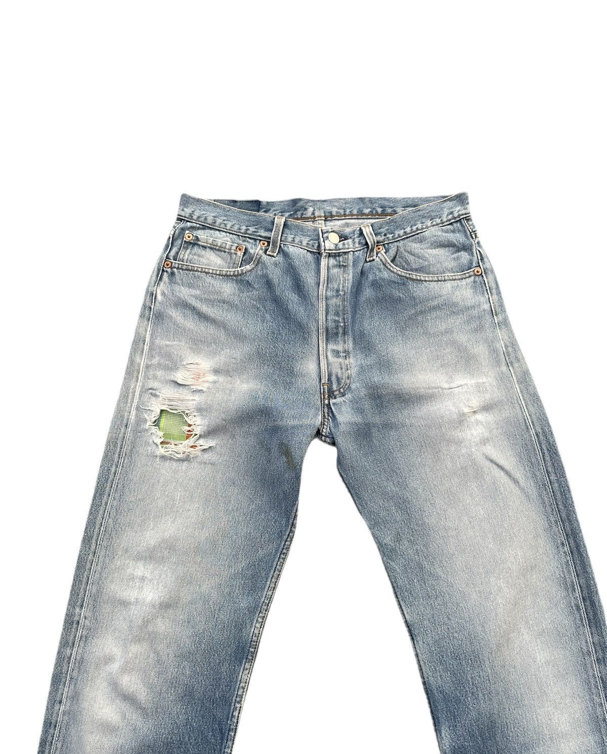 Levi's Vintage Levi’s 501XX e 1994 Usa Aging Faded Distressed Size US 33 - 3 Thumbnail