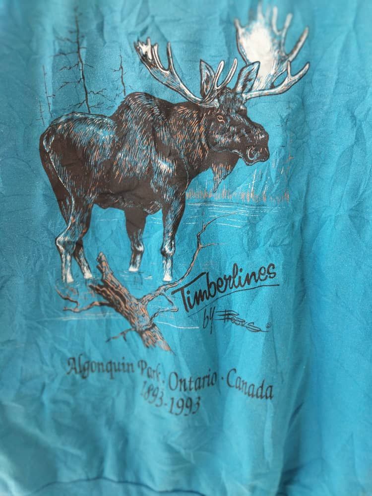 Vintage RARE VTG CANADA MOOSE SWEATSHIRT Size US M / EU 48-50 / 2 - 2 Thumbnail
