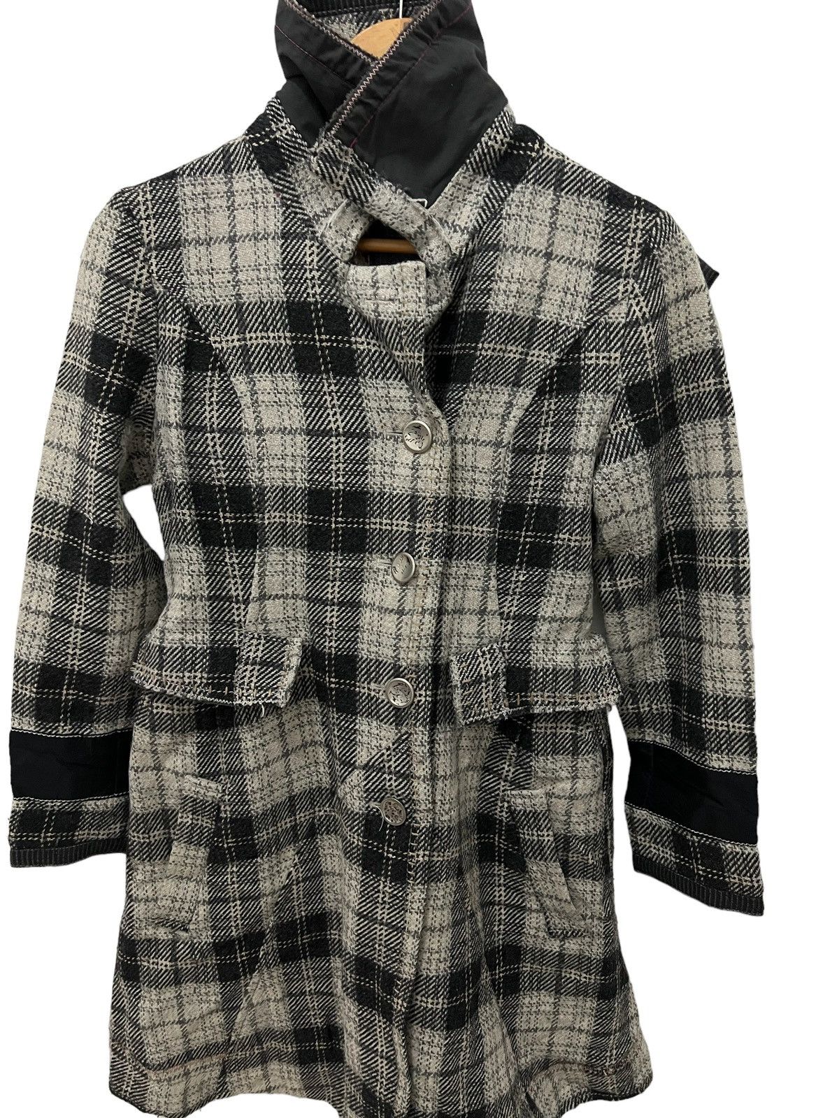 Marithe + Francois Girbaud × Vintage MARITHE FRANCOIS GIRBOAAUD WOOL COAT Size M / US 6-8 / IT 42-44 - 3 Thumbnail