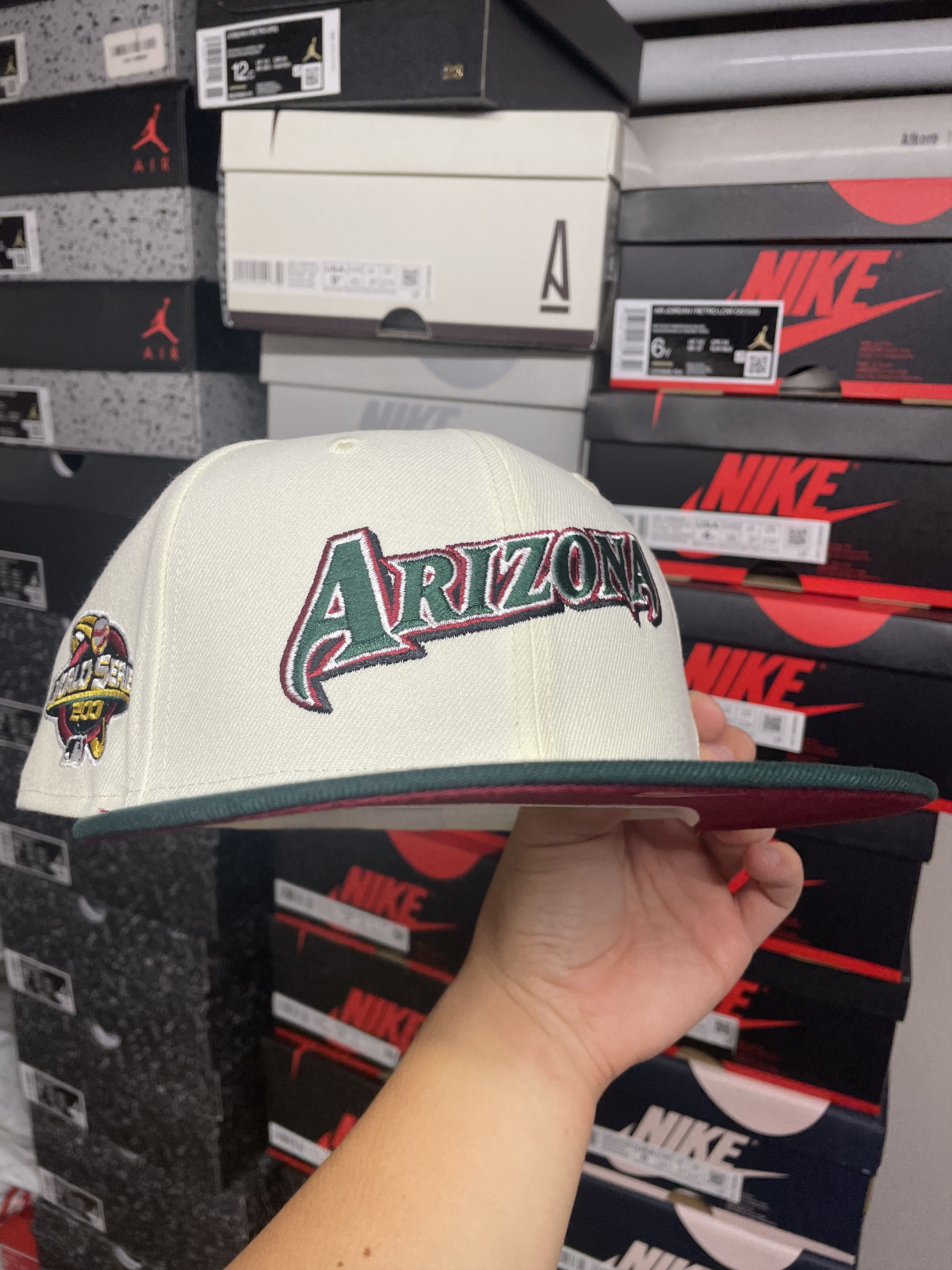 MLB × New Era 7 3/8 Proimage Script Arizona Diamondbacks Chrome White 2001 Size ONE SIZE - 7 Thumbnail