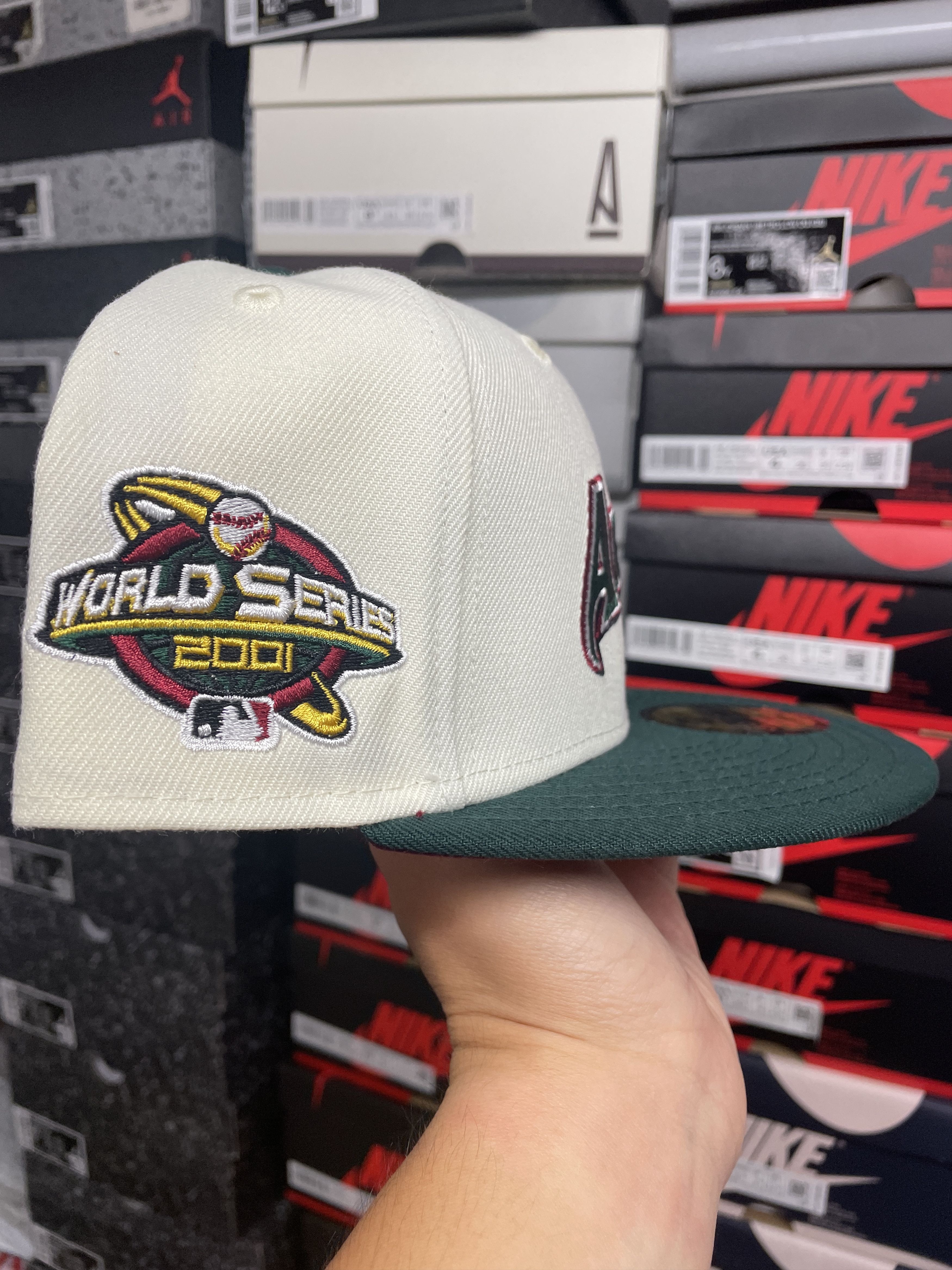 MLB × New Era 7 3/8 Proimage Script Arizona Diamondbacks Chrome White 2001 Size ONE SIZE - 3 Thumbnail