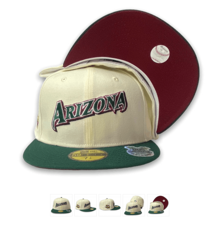 MLB × New Era 7 3/8 Proimage Script Arizona Diamondbacks Chrome White 2001 Size ONE SIZE - 11 Thumbnail