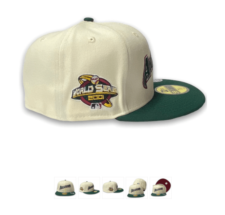MLB × New Era 7 3/8 Proimage Script Arizona Diamondbacks Chrome White 2001 Size ONE SIZE - 10 Thumbnail