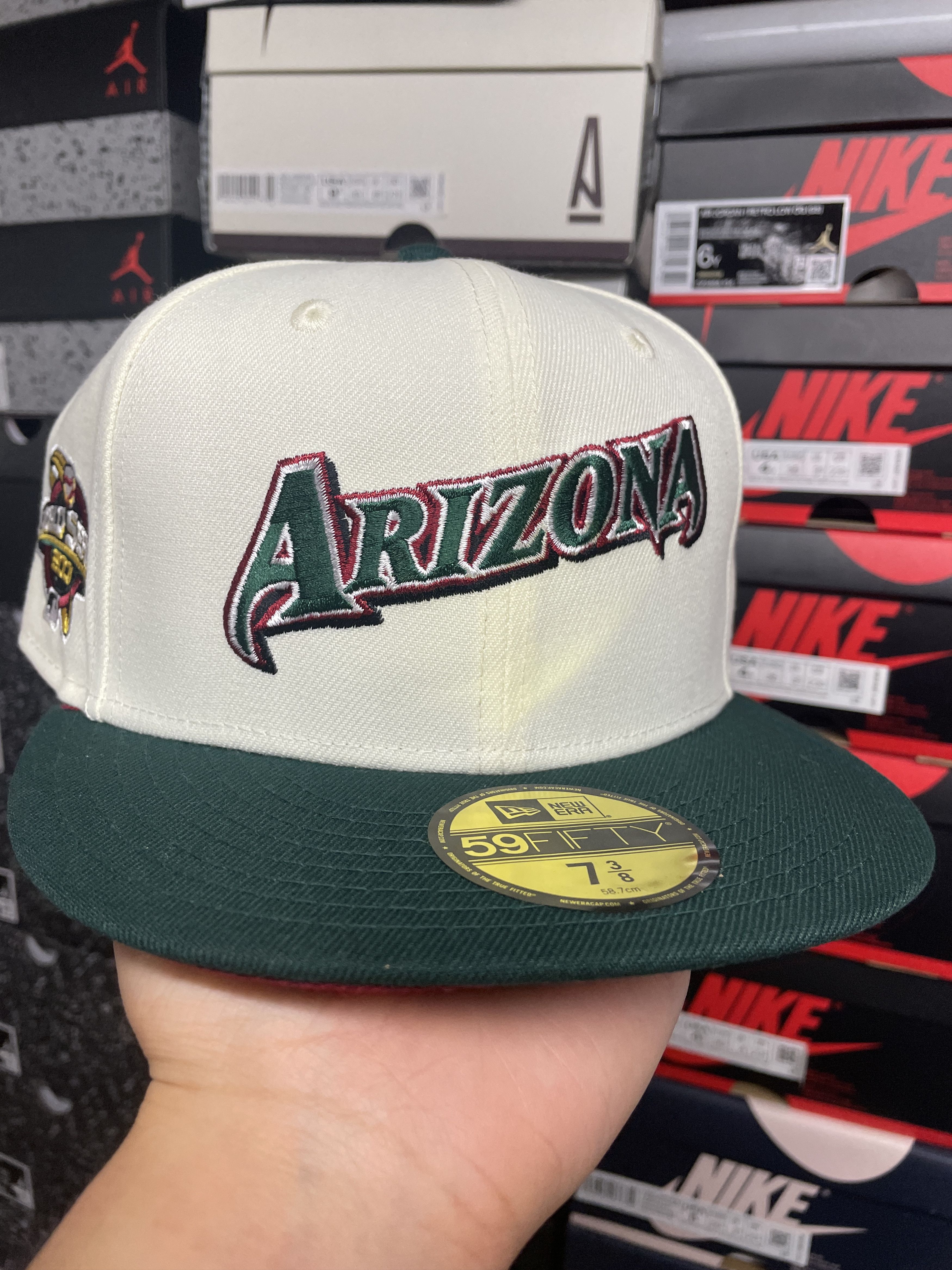 MLB × New Era 7 3/8 Proimage Script Arizona Diamondbacks Chrome White 2001 Size ONE SIZE - 1 Thumbnail