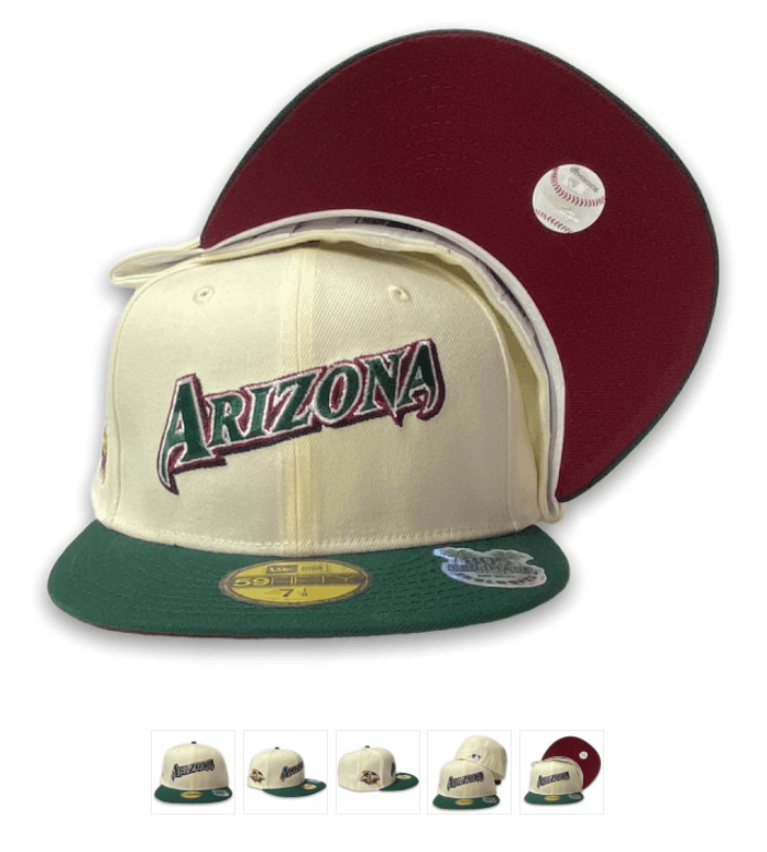 MLB × New Era 7 3/8 Proimage Script Arizona Diamondbacks Chrome White 2001 Size ONE SIZE - 12 Thumbnail