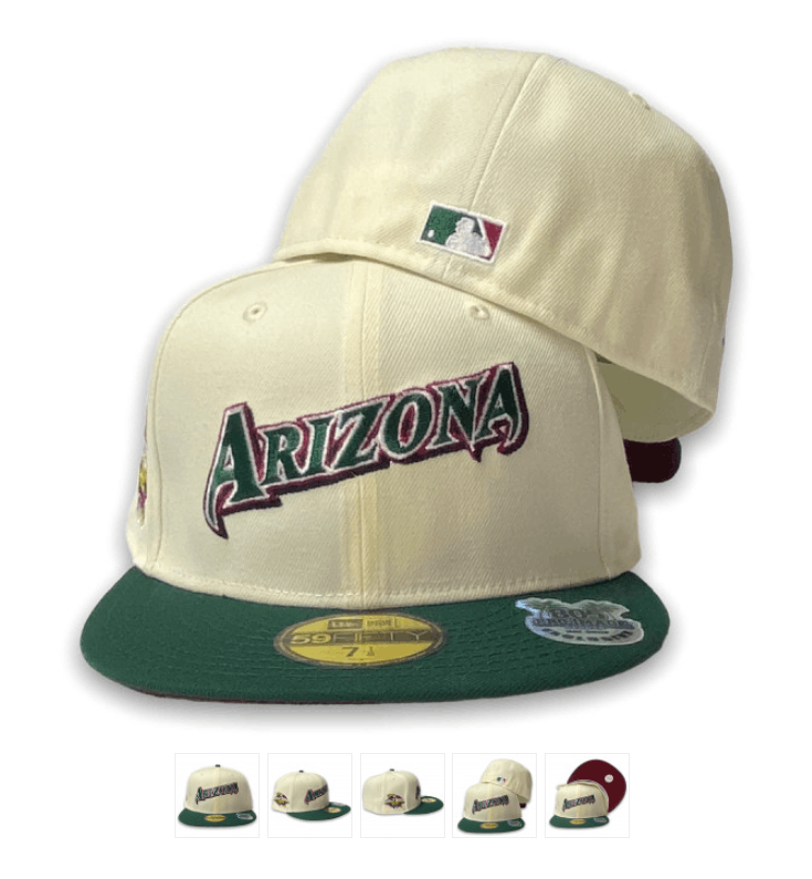 MLB × New Era 7 3/8 Proimage Script Arizona Diamondbacks Chrome White 2001 Size ONE SIZE - 9 Thumbnail