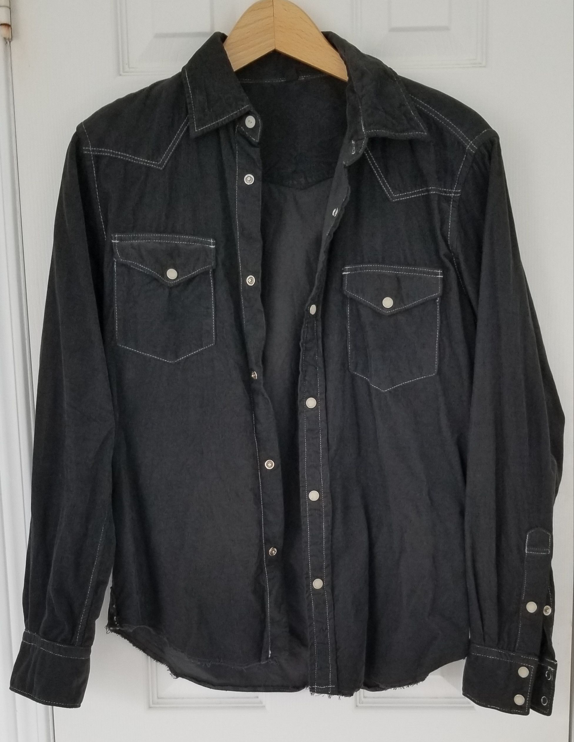 Muji Muji Japan Corduroy Flannel RRL Western Warehouse Shirt Size US S / EU 44-46 / 1 - 1 Thumbnail