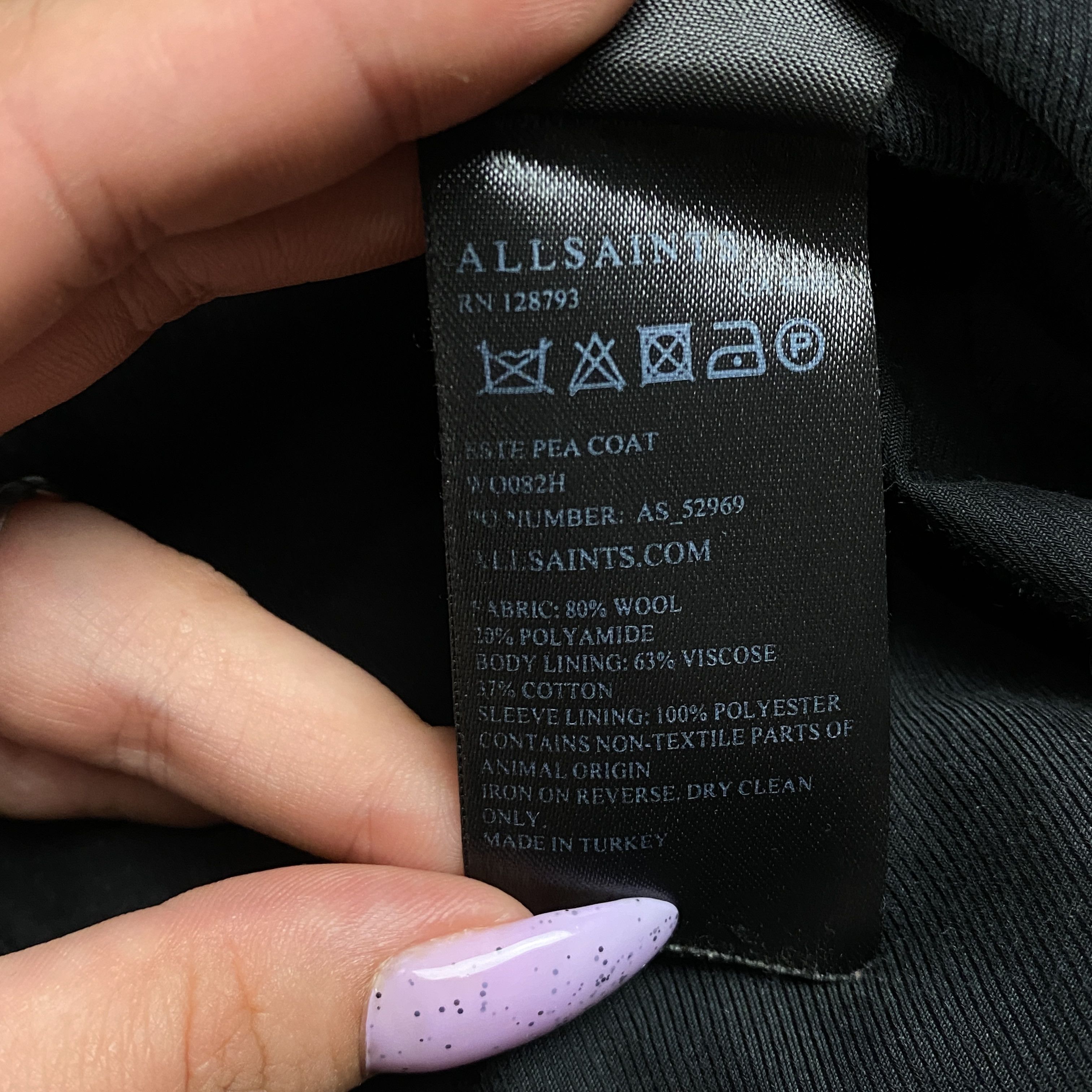 Allsaints Womens Pea Coat Jacket Allsaints Size UK 14 US 10 Size L / US 10 / IT 46 - 7 Thumbnail