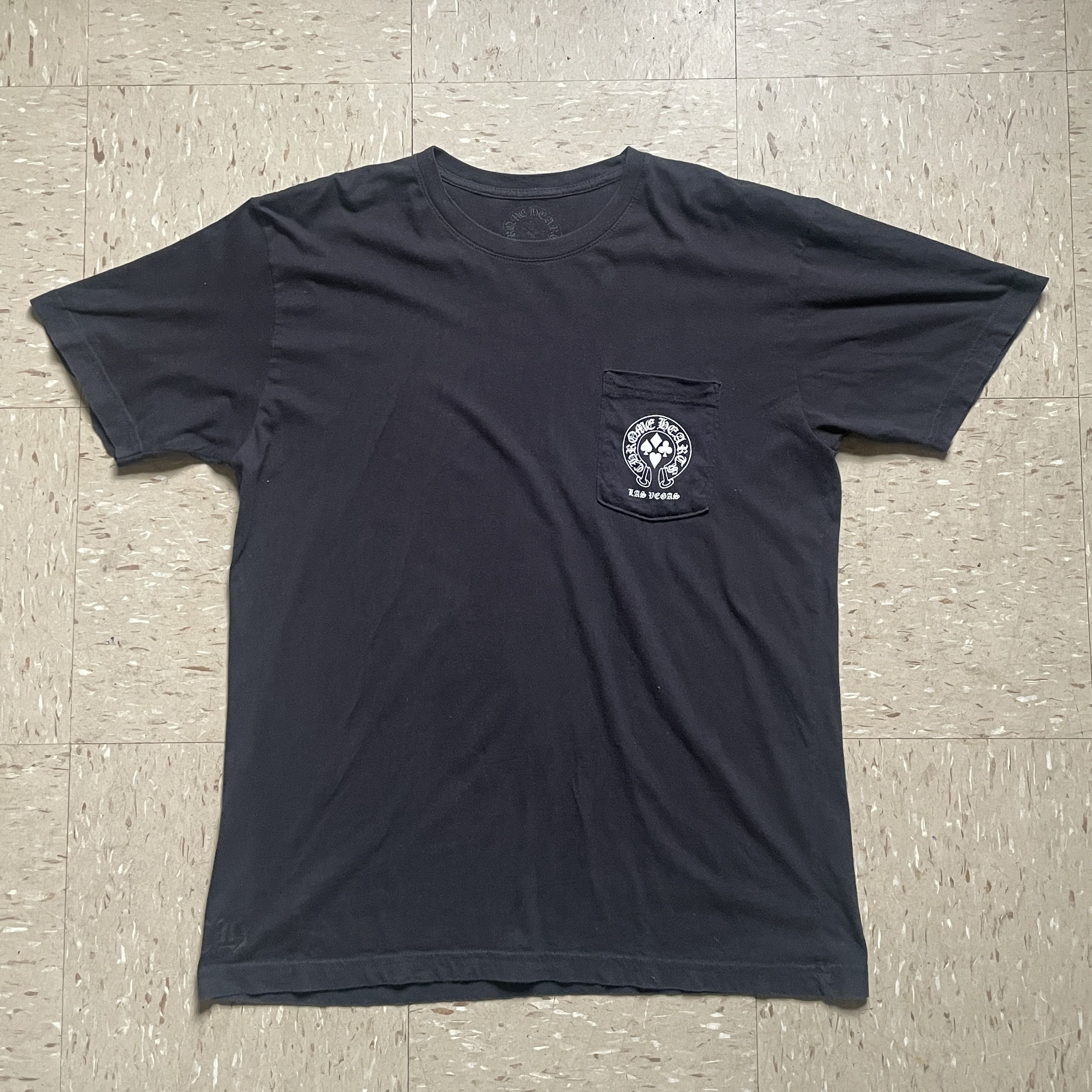 image of Chrome Hearts Welcome To Las Vegas S/s Tee in Black, Men's (Size XL)
