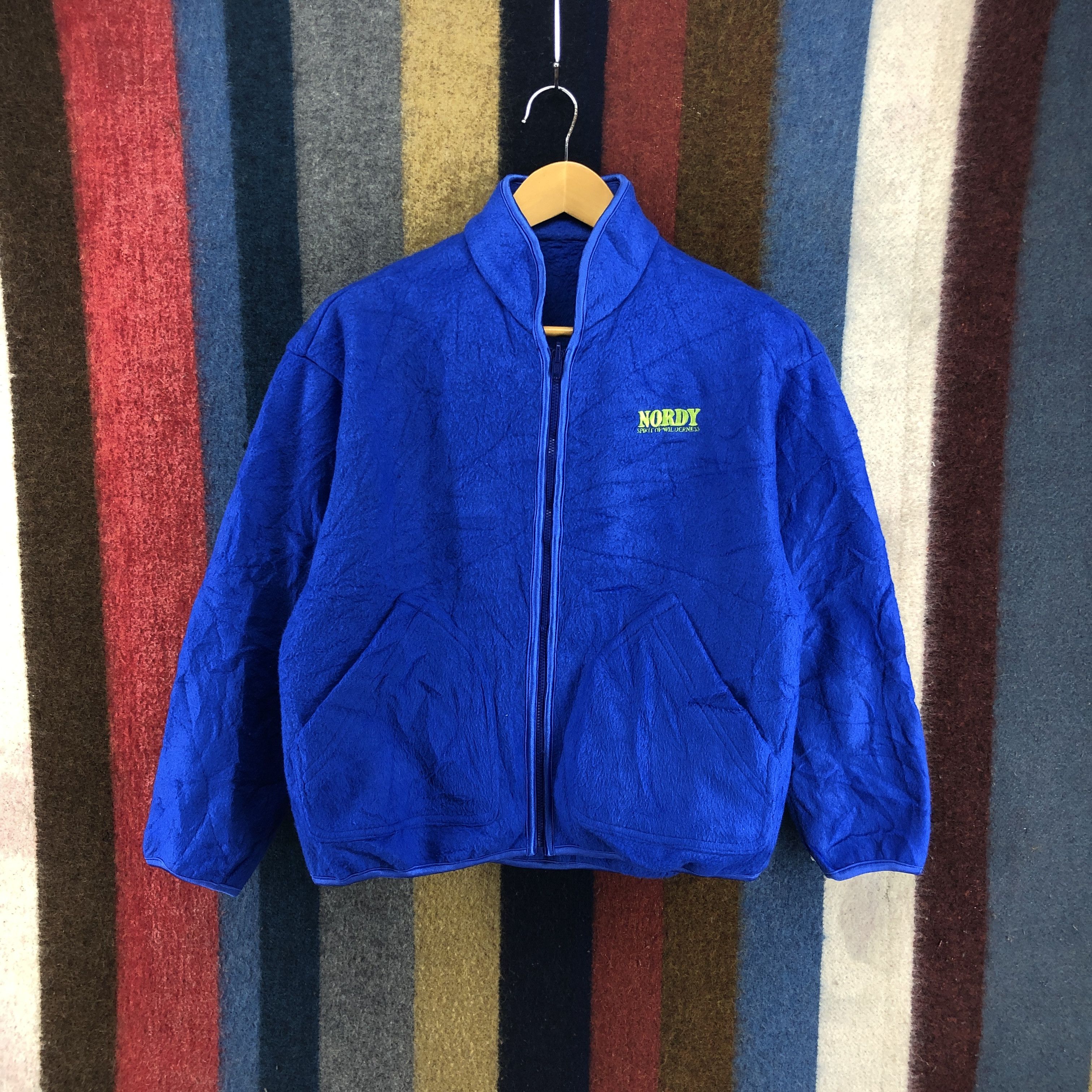 image of Edition Japan Nordy Spirit Of Wilderness Zipper Fleece 055/c in Blue, Men's (Size Small)