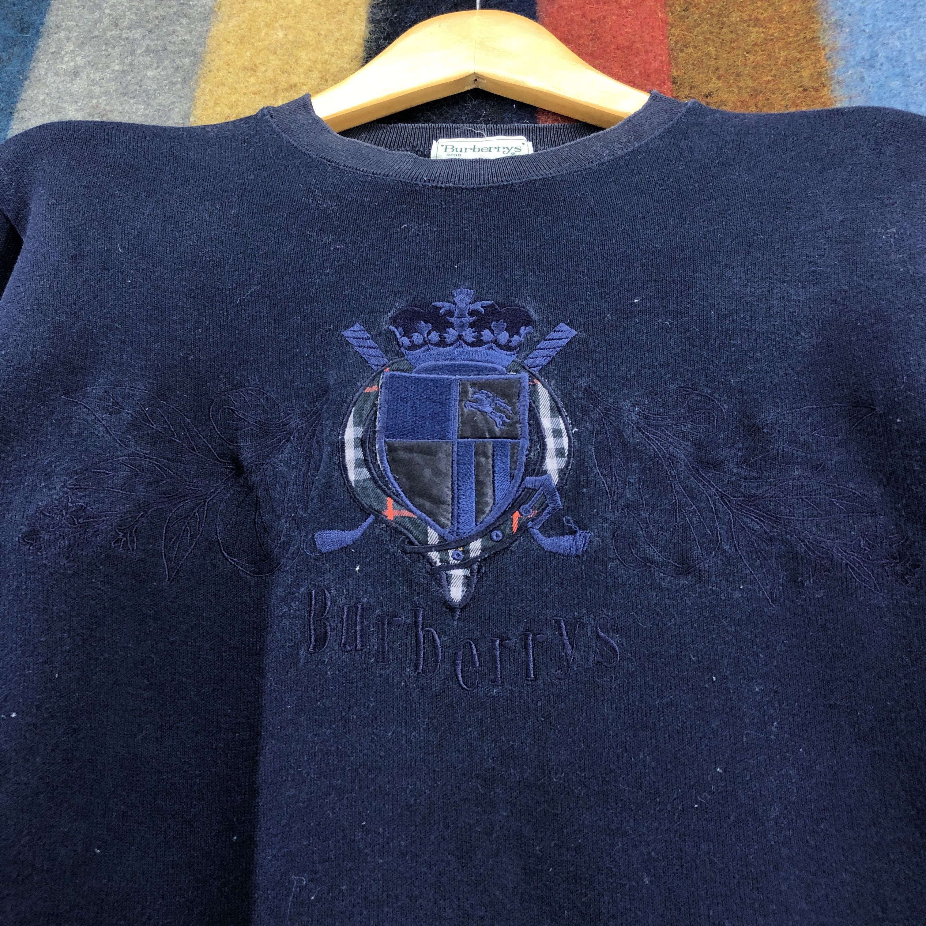 Burberry 90s Vintage BURBERRYS Crew Neck Sweatshirt #0212/J Size S / US 4 / IT 40 - 3 Thumbnail
